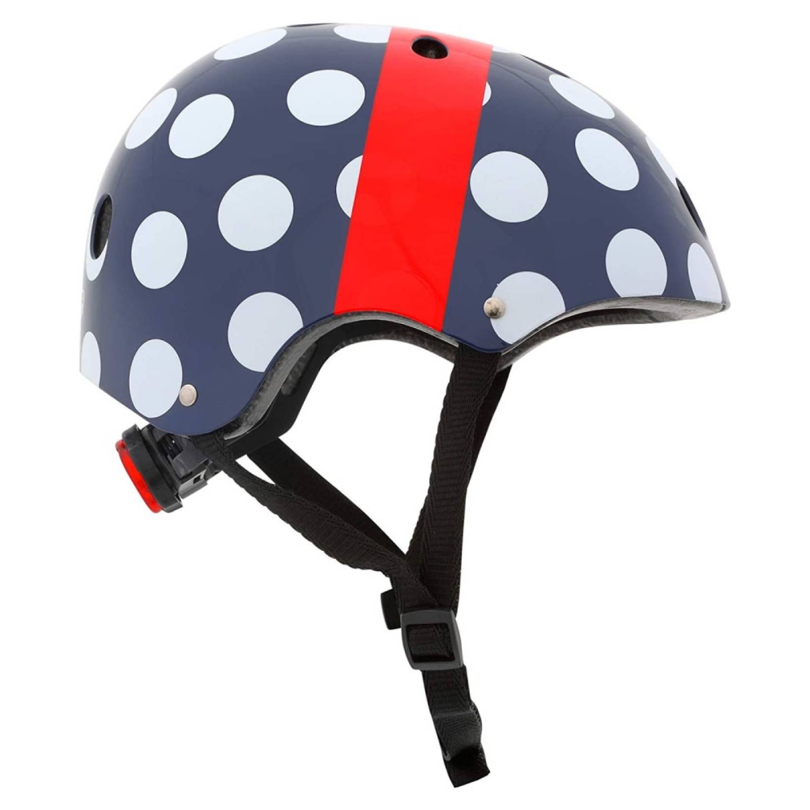 Casco Bicicleta Con Luz Infantil Polka Dot Small Hornit
