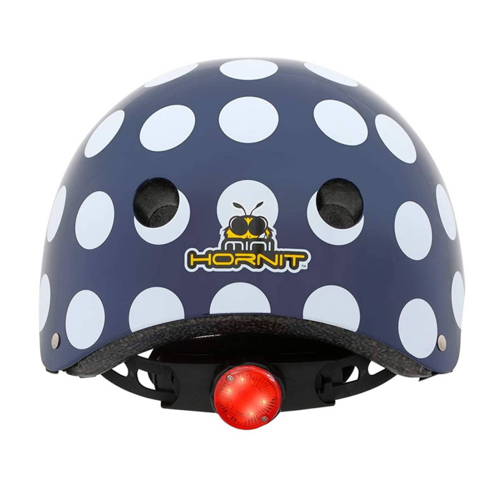 Casco Bicicleta Con Luz Infantil Polka Dot Small Hornit