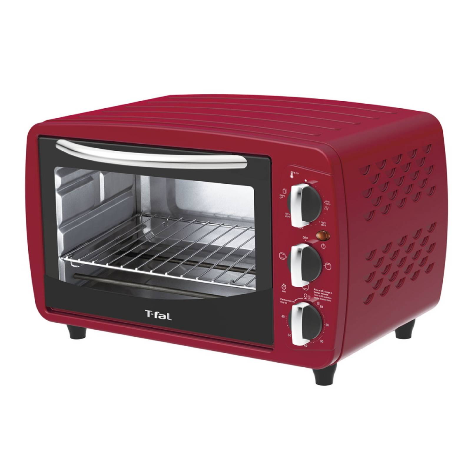 Horno discount tostador rojo