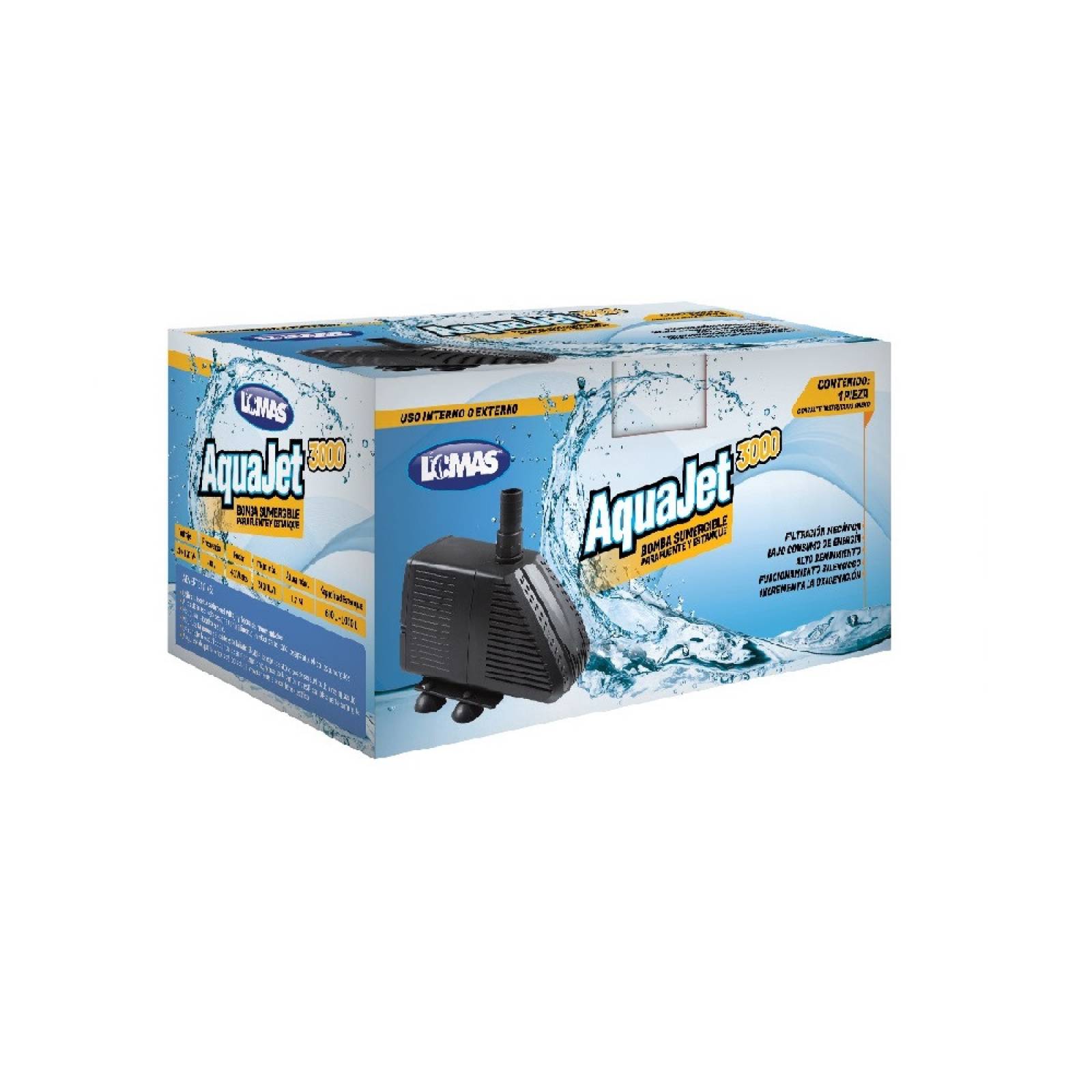 Bomba P/ Fuente Estanque 3000 Agua Dulce Salada Lomas.