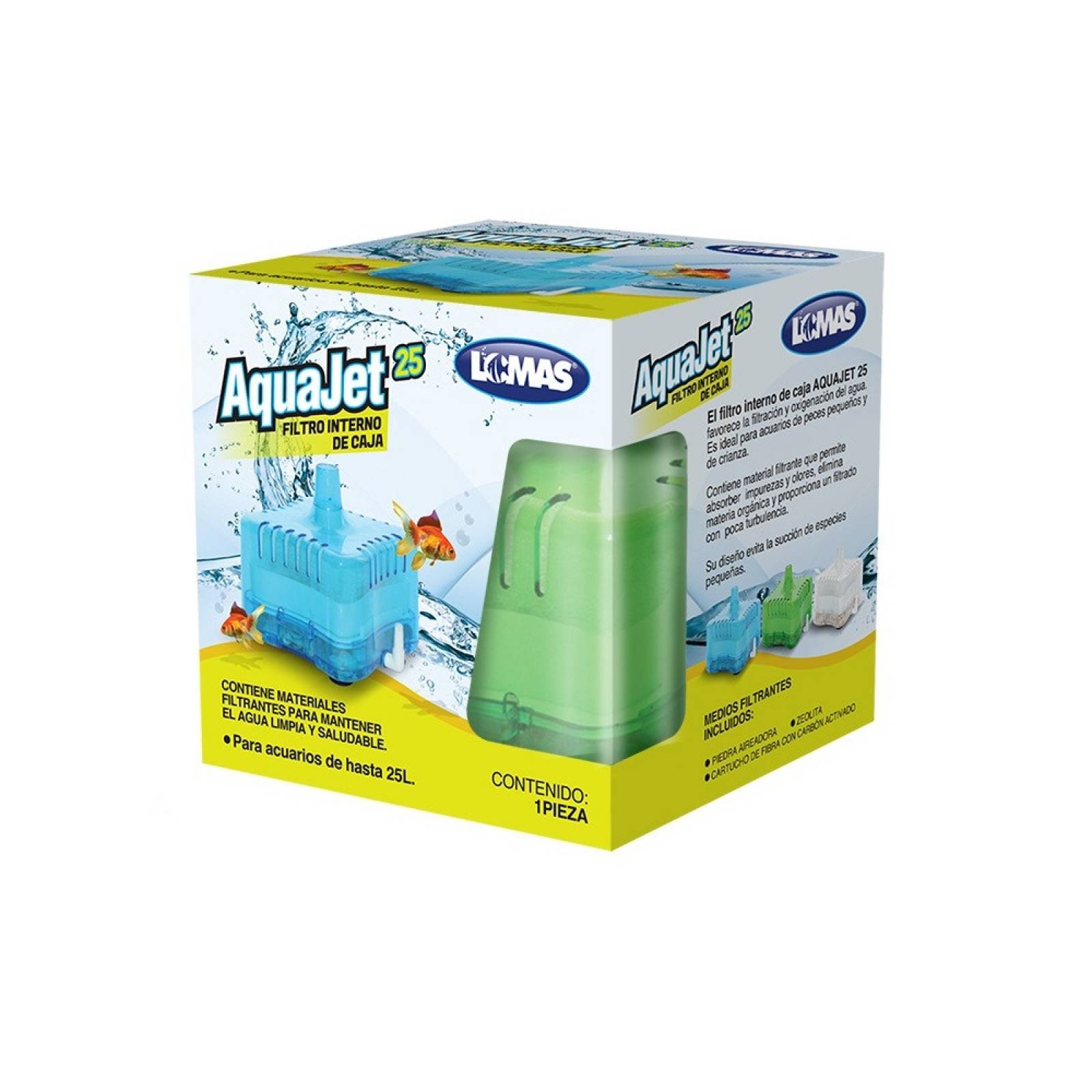 Filtro Interno Caja Verde 25L C/ Material Filtrante Lomas.