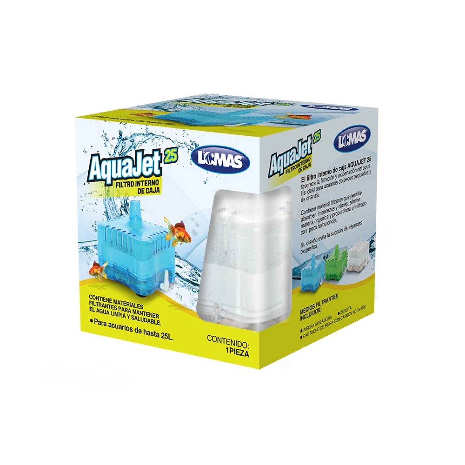 Filtro Interno Caja Transparente P/ Acuarios 25L Lomas