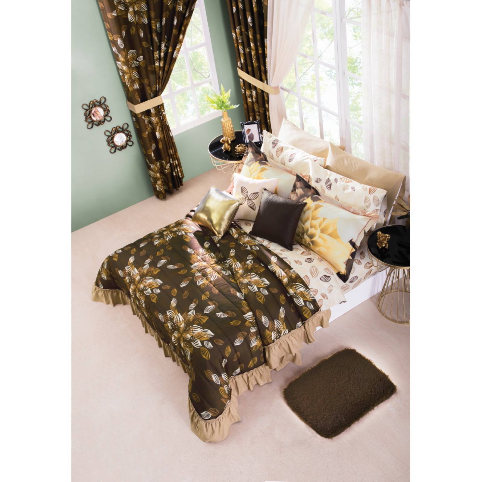 Colcha Matrimonial Sencilla Café Camila Colchas Concord