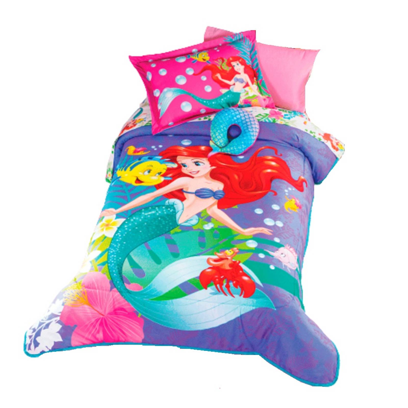 Edredón Individual Infantil Ariel Microfibra Morado Concord