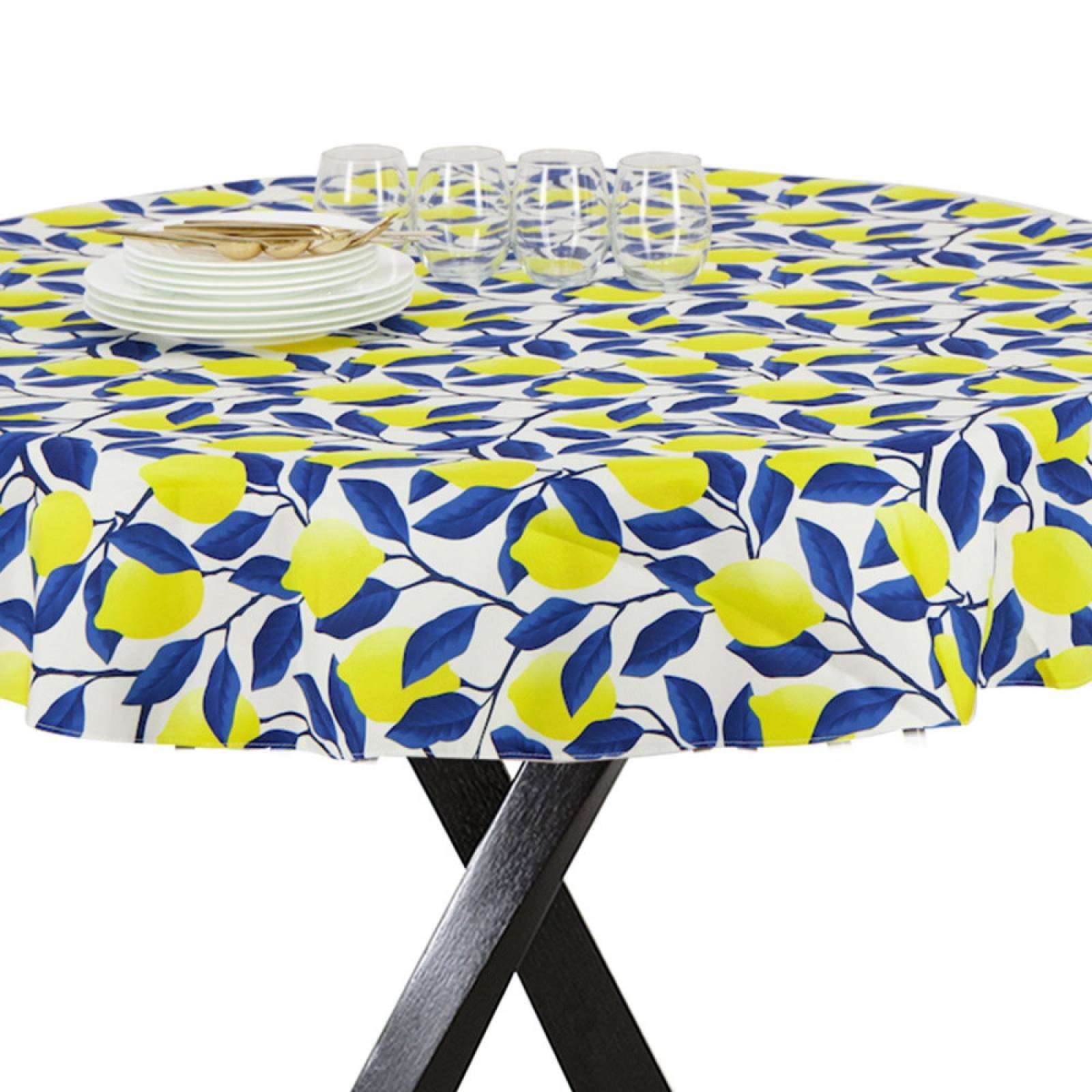Paquete De 10 Manteles Redondos De Poliéster Color Azul Real, 120 Pulgadas, Resistente A Las Manchas Y A Las Arrugas, Perfecto Para Banquetes De Boda Y Fiestas