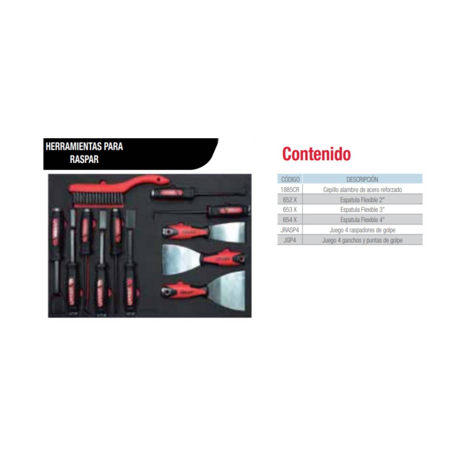 Juego Herramientas P/ Raspar 6 Piezas Uso Industrial Urrea