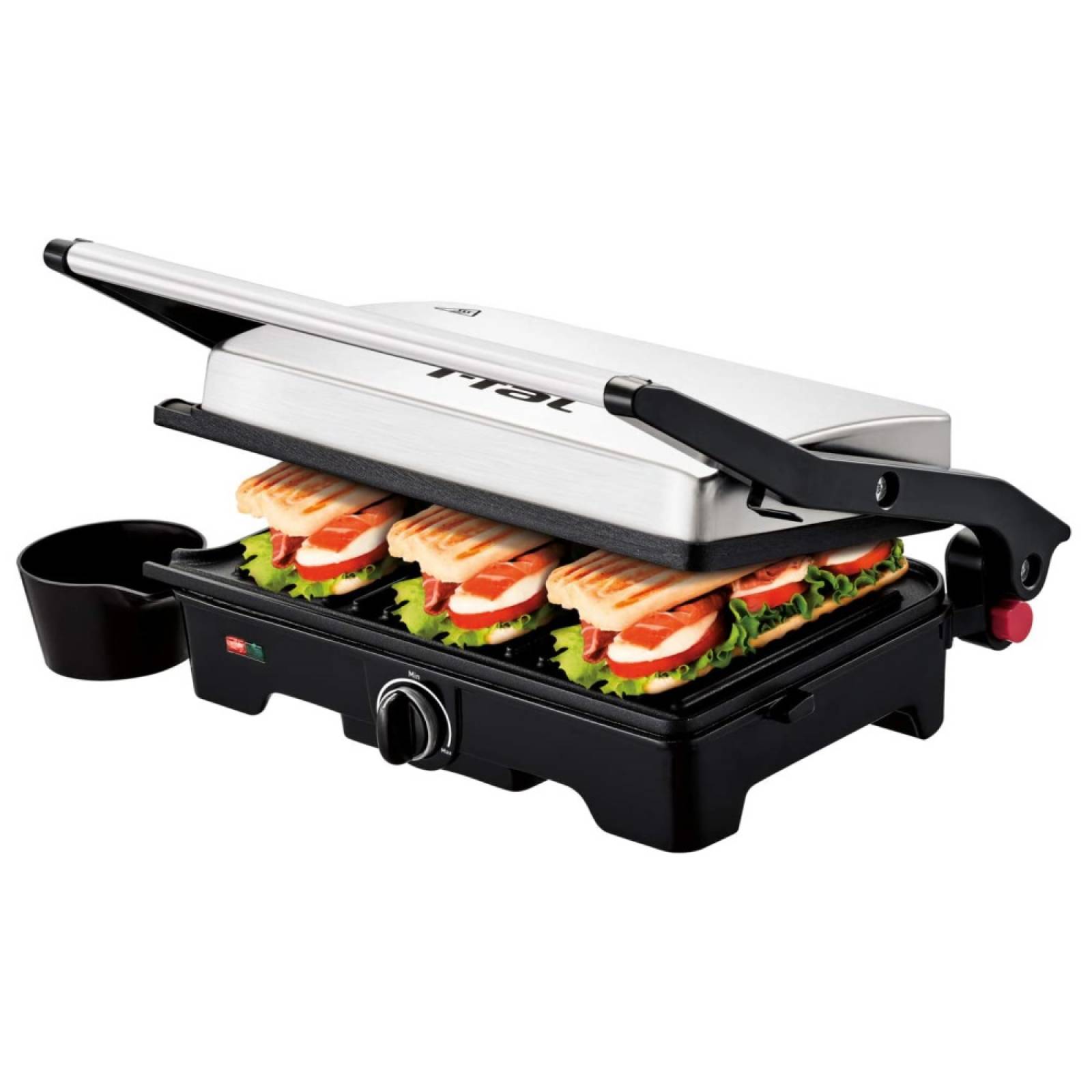 Parrilla Electrica Panini Doble Placa SW332DMX T-Fal