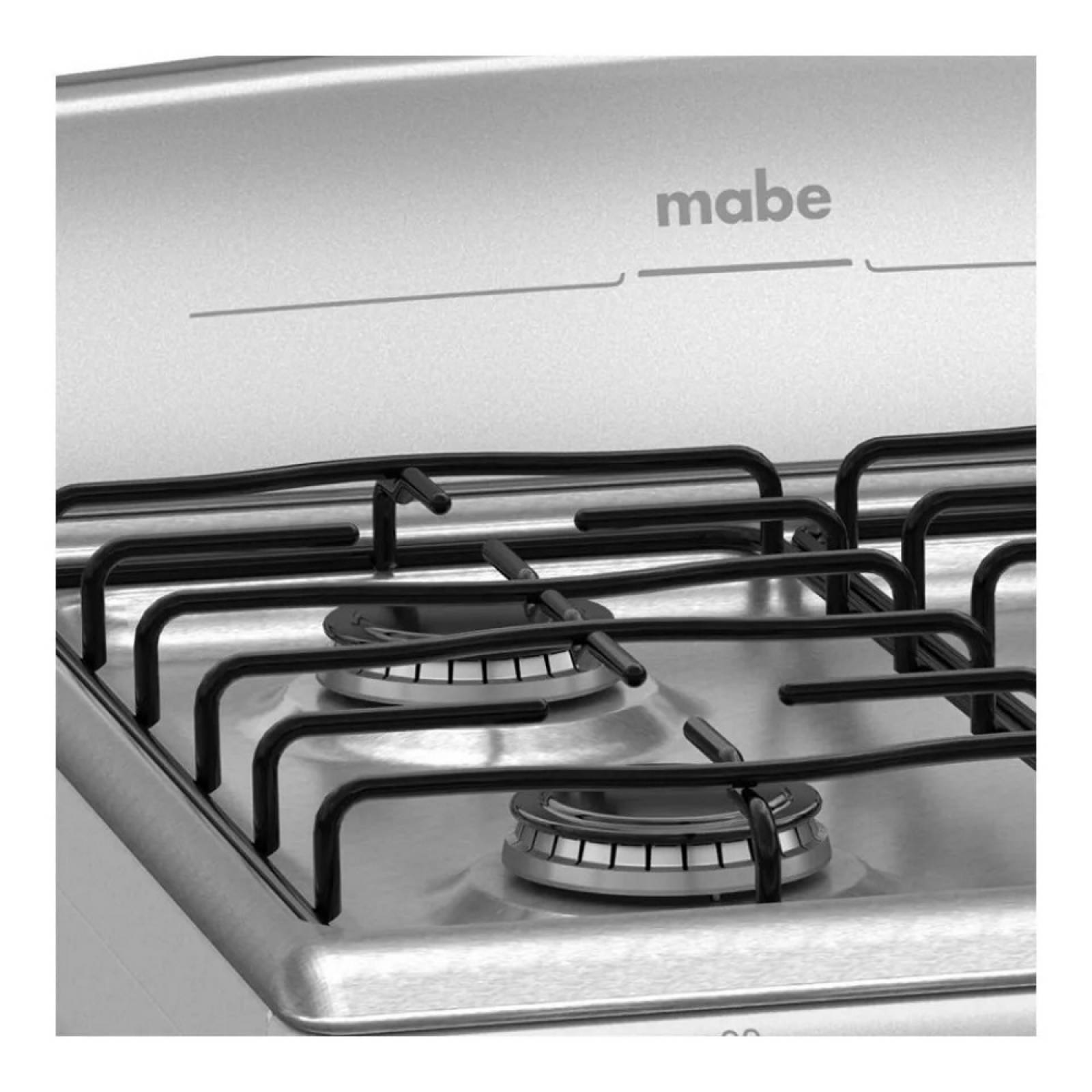 Estufa Gas 4 Quemadores Manual Plateada EM5030BAIS0 Mabe