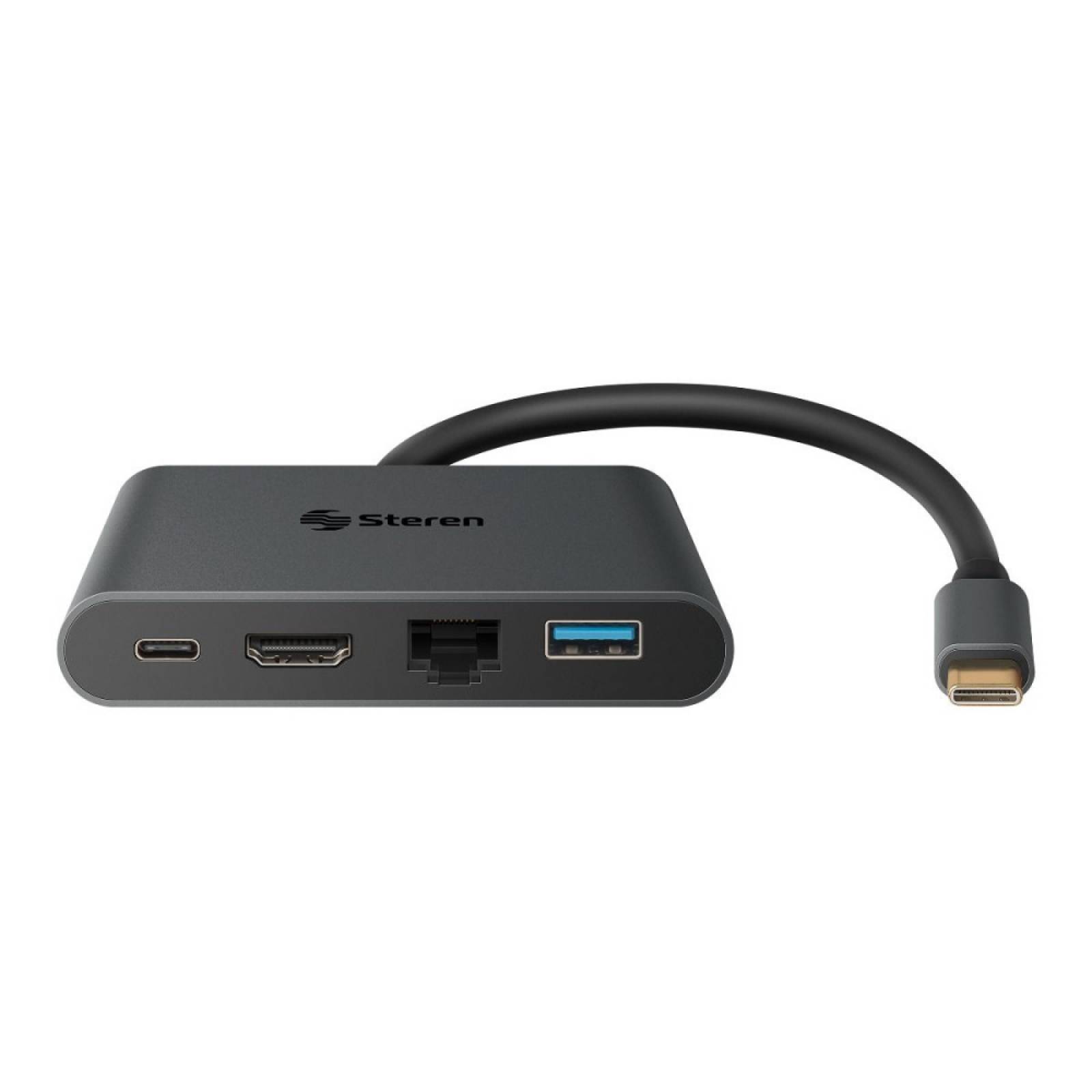 Adaptador USB Tipo C A HDMI/USB 3.0/USB C Ethernet Steren