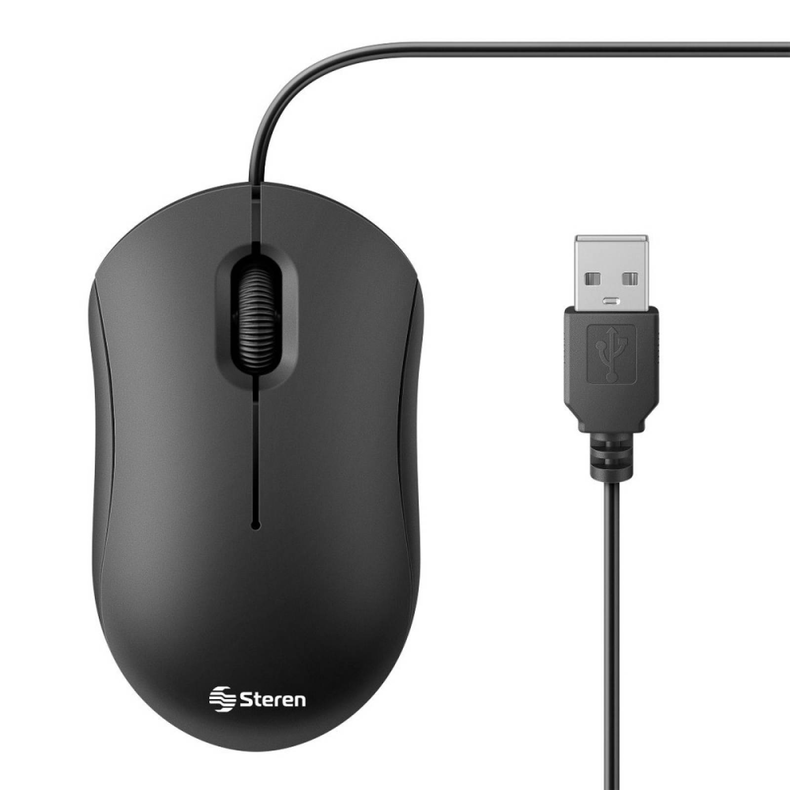Mouse Basico Alambrico USB Resolucion 1000DPI Negro Steren