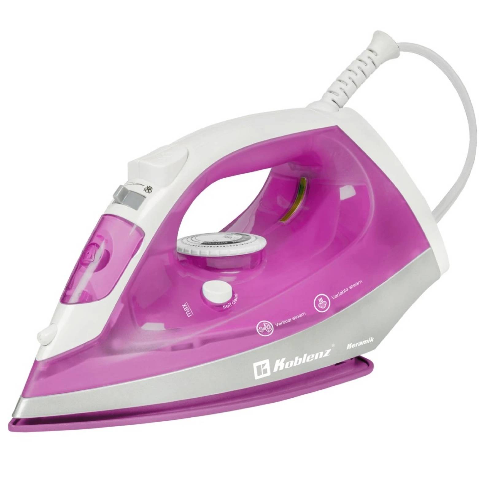 Plancha Vapor Keramik Ultra Steam Rosa PKK-350-R Koblenz.