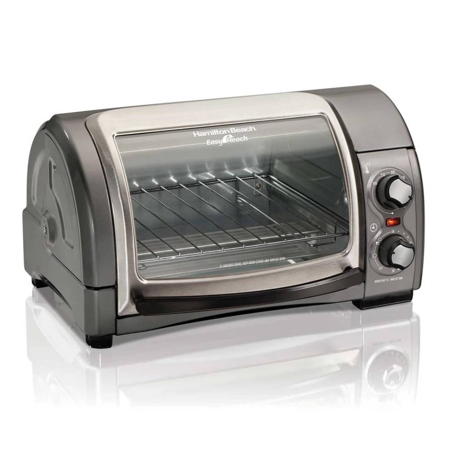 Horno Tostador Acero 4 Rebanadas Plata 31334D Hamilton Beach.