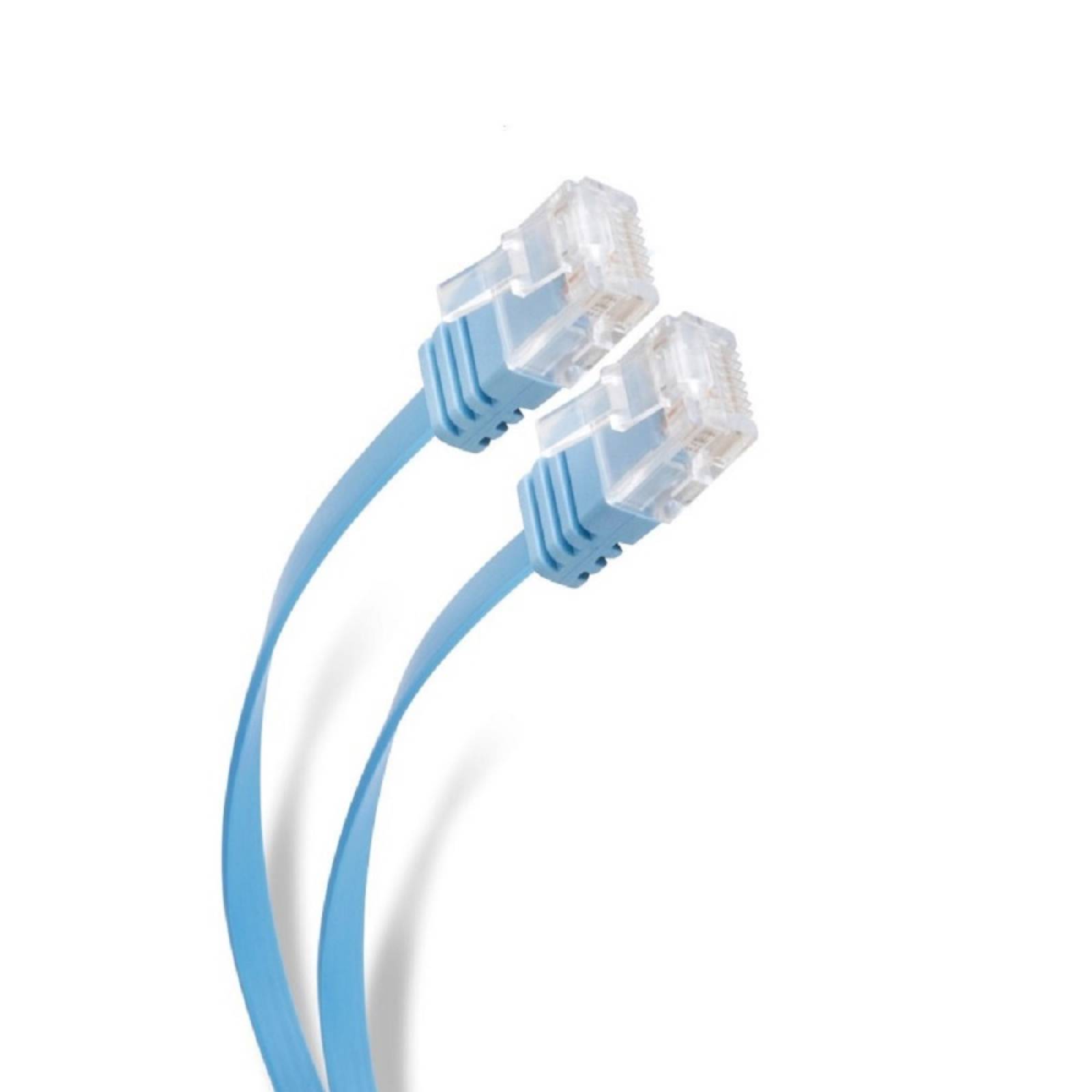 Cable Red Ultra Plano Utp Cat 5 10m Conector Plug Steren