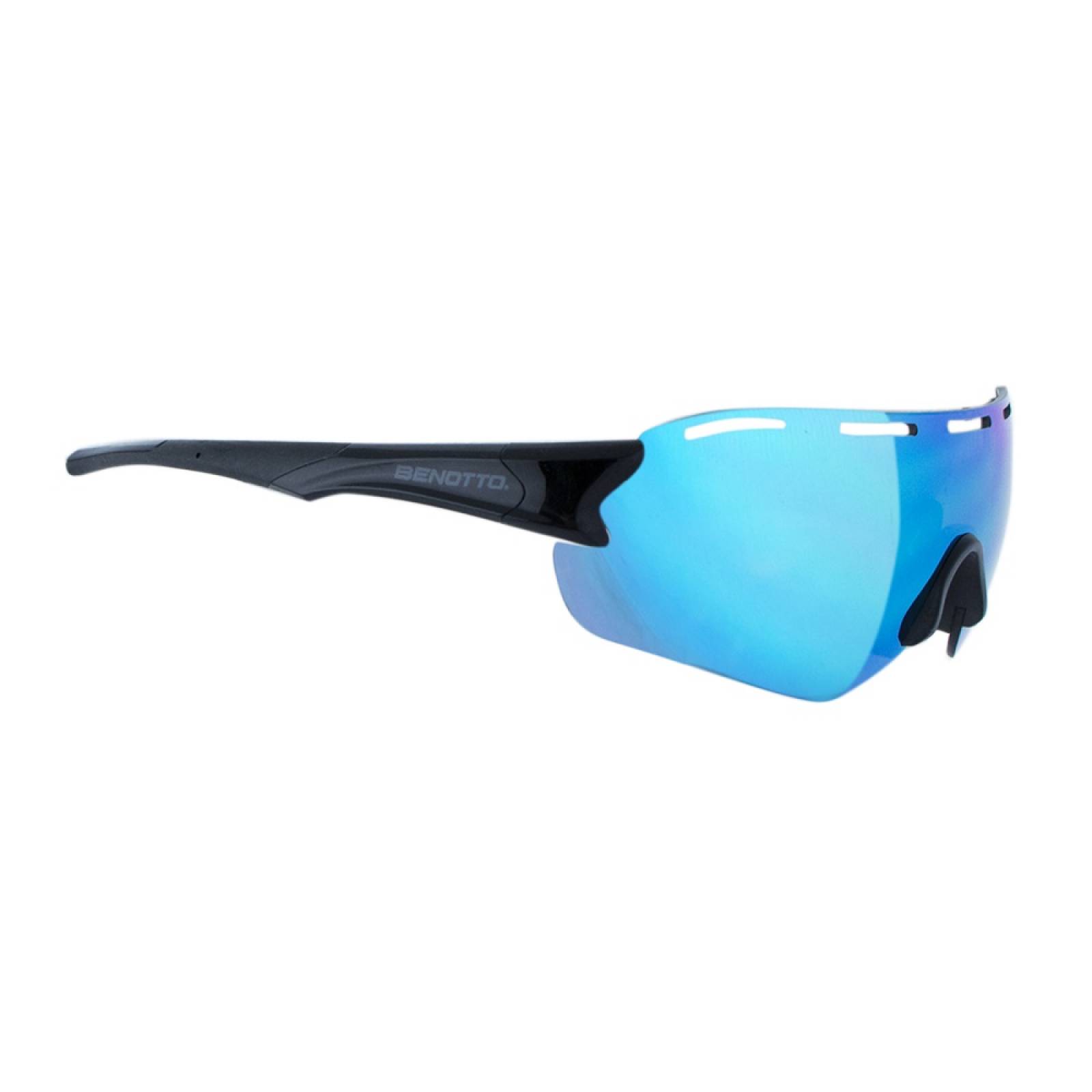 Lentes Negro Mica Azul Protección Anti UV Ergonómico Benotto
