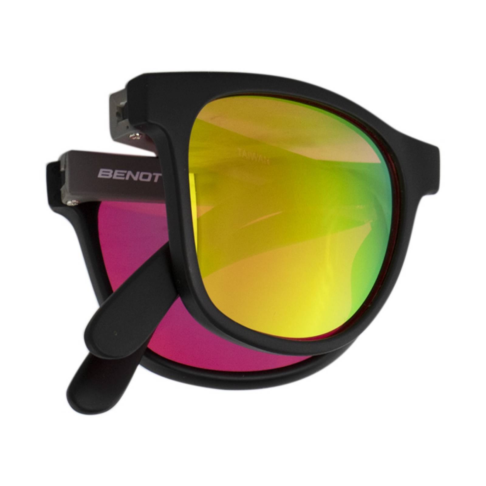 Lentes Negro/Gris Mica Rosa Protección Anti UV Benotto