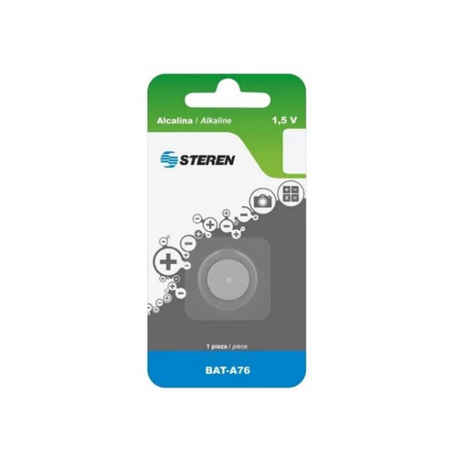 Pila Alcalina Tipo Botón lr44 1.5 Vcc 110mah Steren