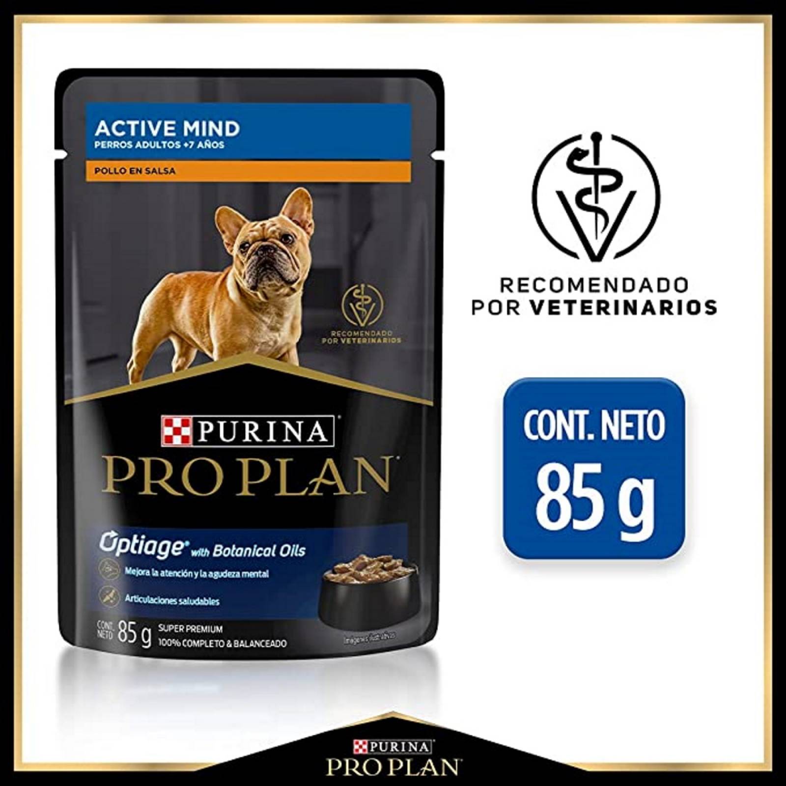 Pouch P/Perro Senior Active Mind Caja 24 Pz Purina ProPlan