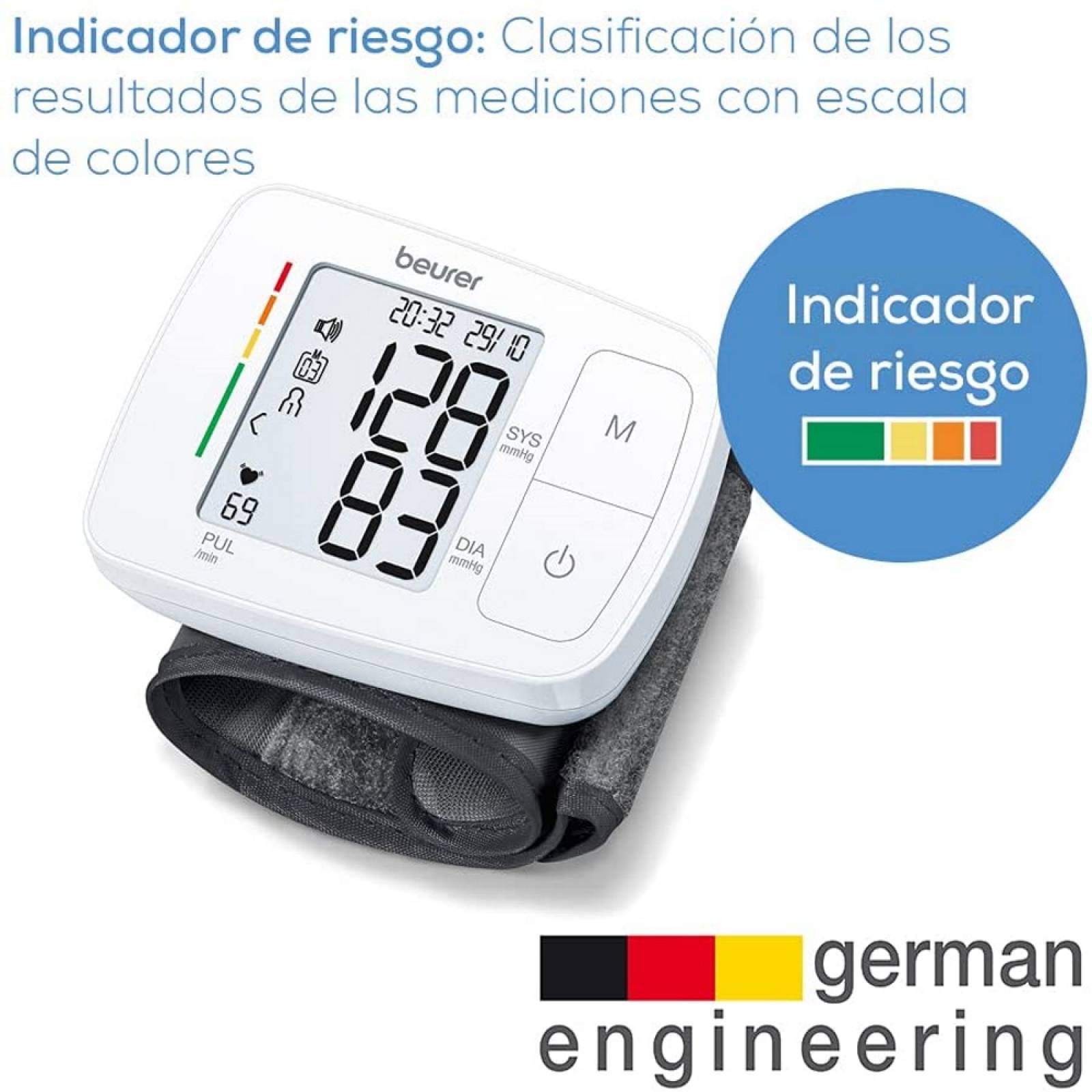 Monitor Presión Arterial Muñeca C/Emisión Voz BC21 Beurer