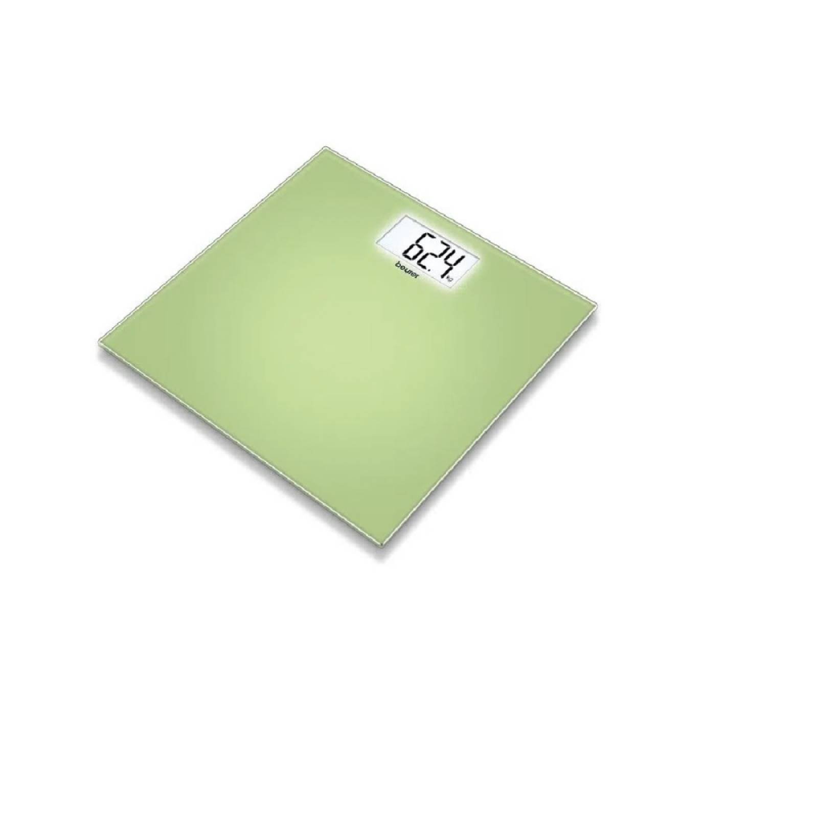 Báscula Digital Baño Vidrio Verde Pantalla Lcd GS208 Beurer