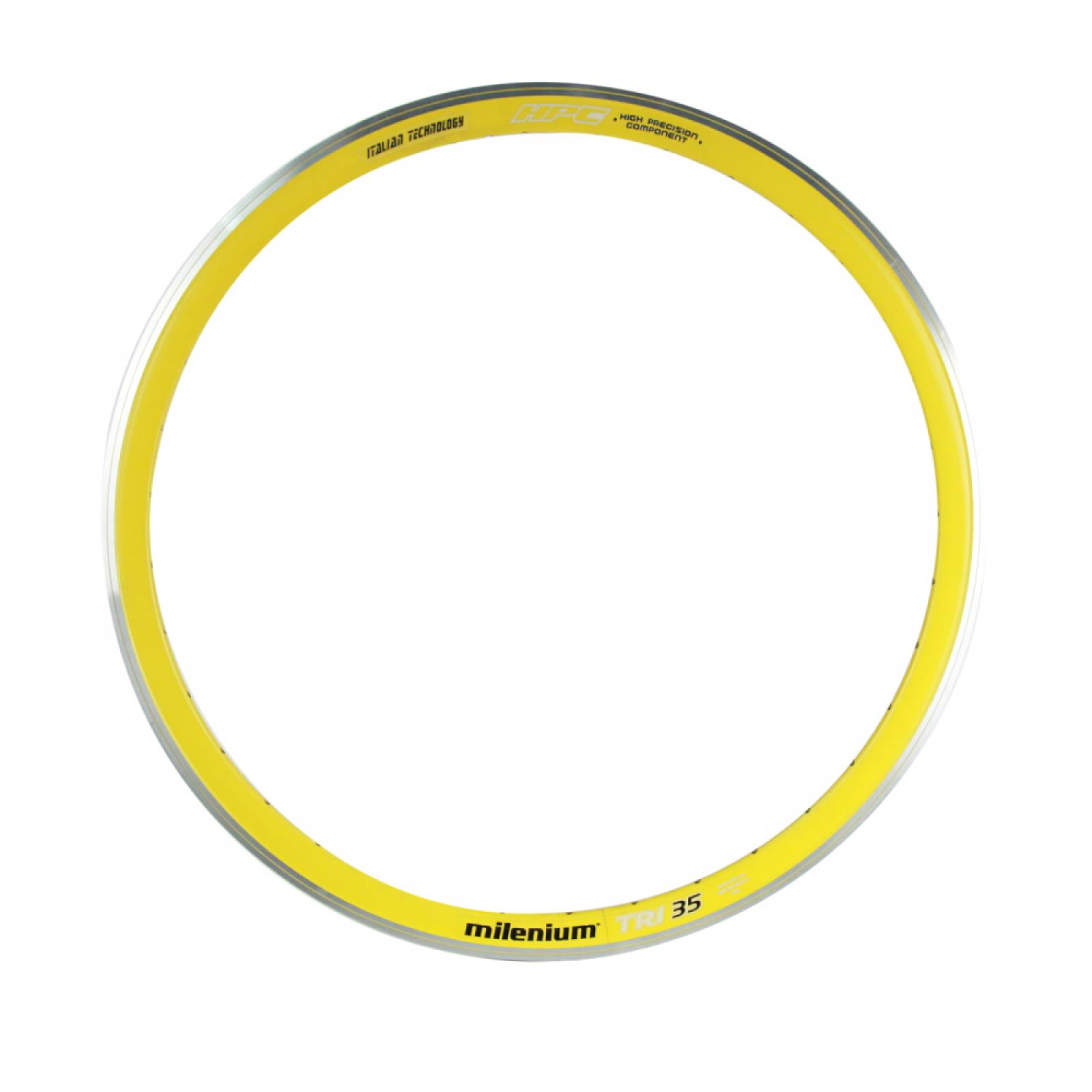 Rin Tubular 25-622 Amarillo Doble Pared Bicicleta Milenium