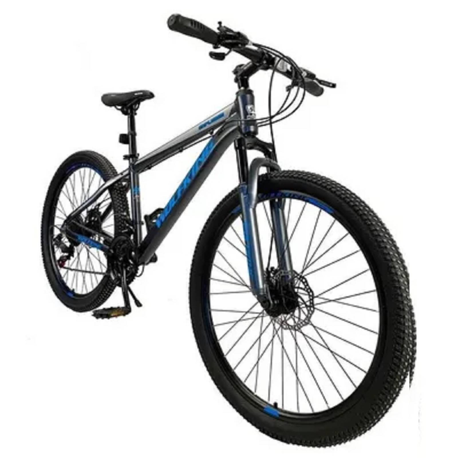 Bicicleta Montaña Wolfking R29 Shimano Mediana Negra Azul