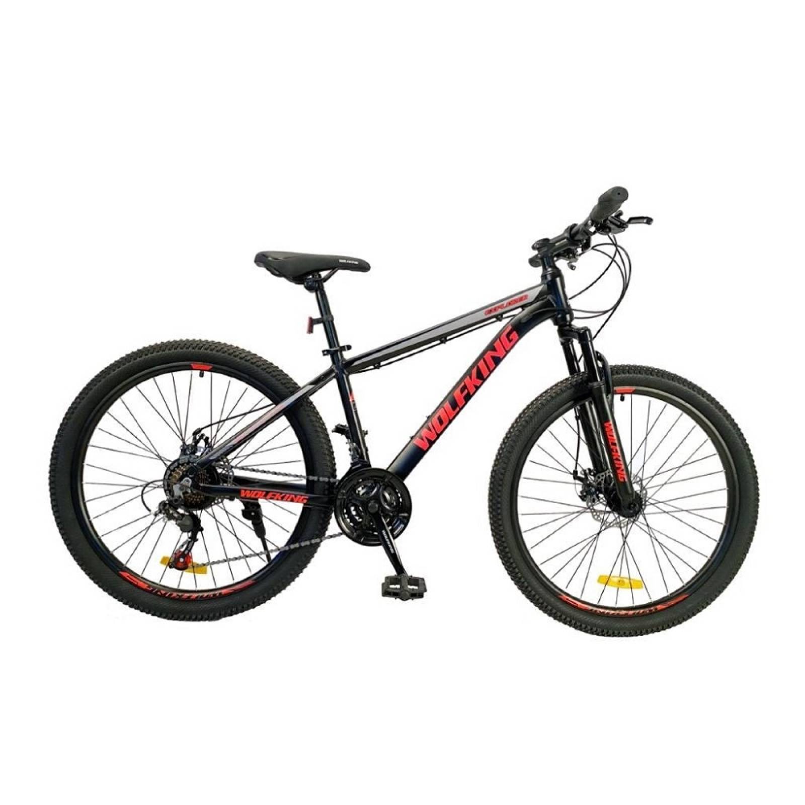 Bicicleta Montaña R29 Shimano Mediana Negra Rojo Wolfking