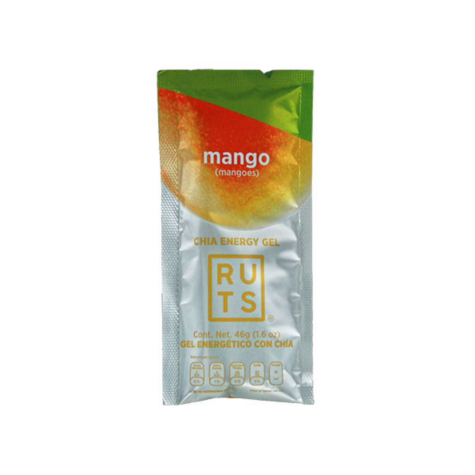 Gel Energético Vegano Sabor Fresa Chía Caja 12 Pzas Ruts