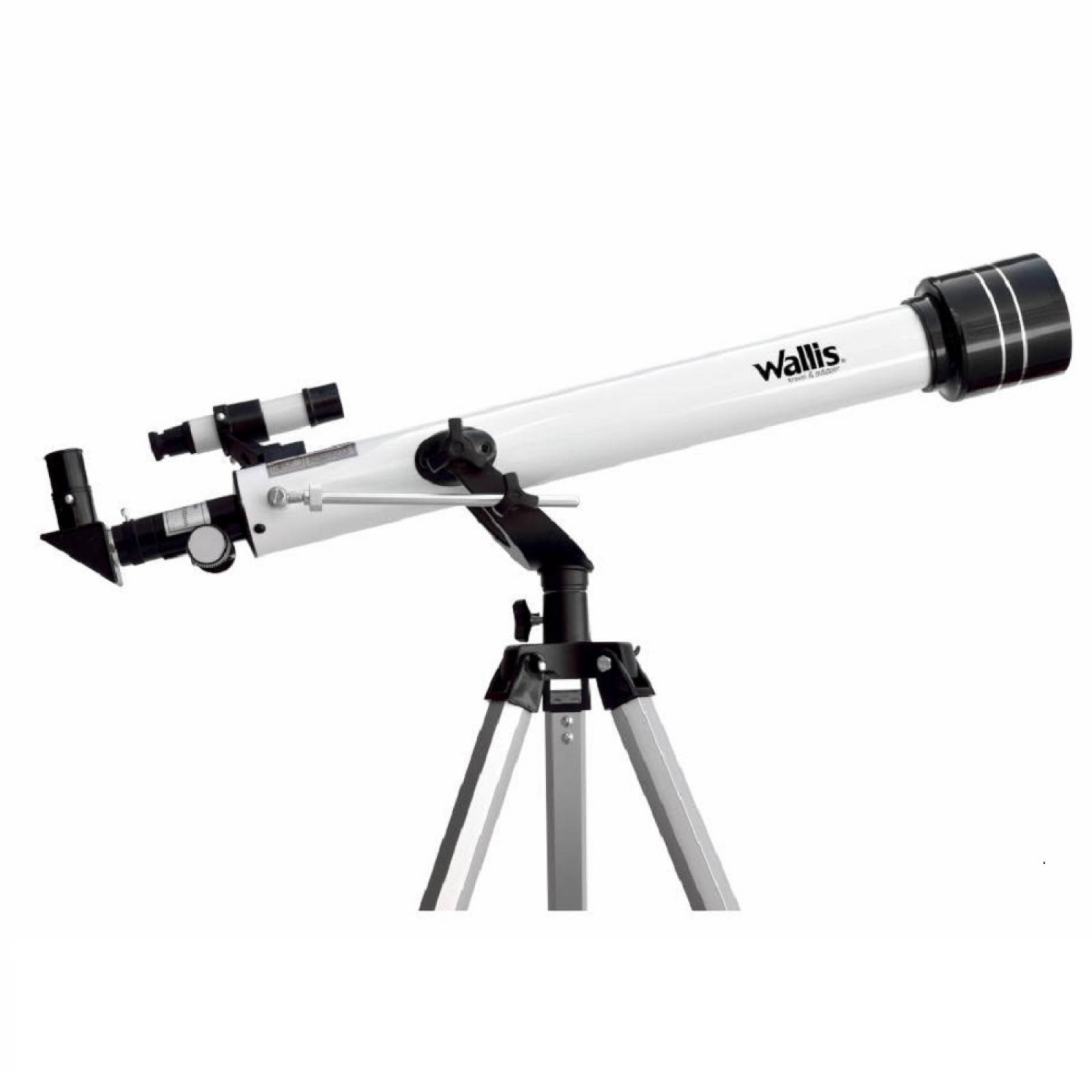 Telescopio Refractor Con Montura Altazimutal Blanco Wallis