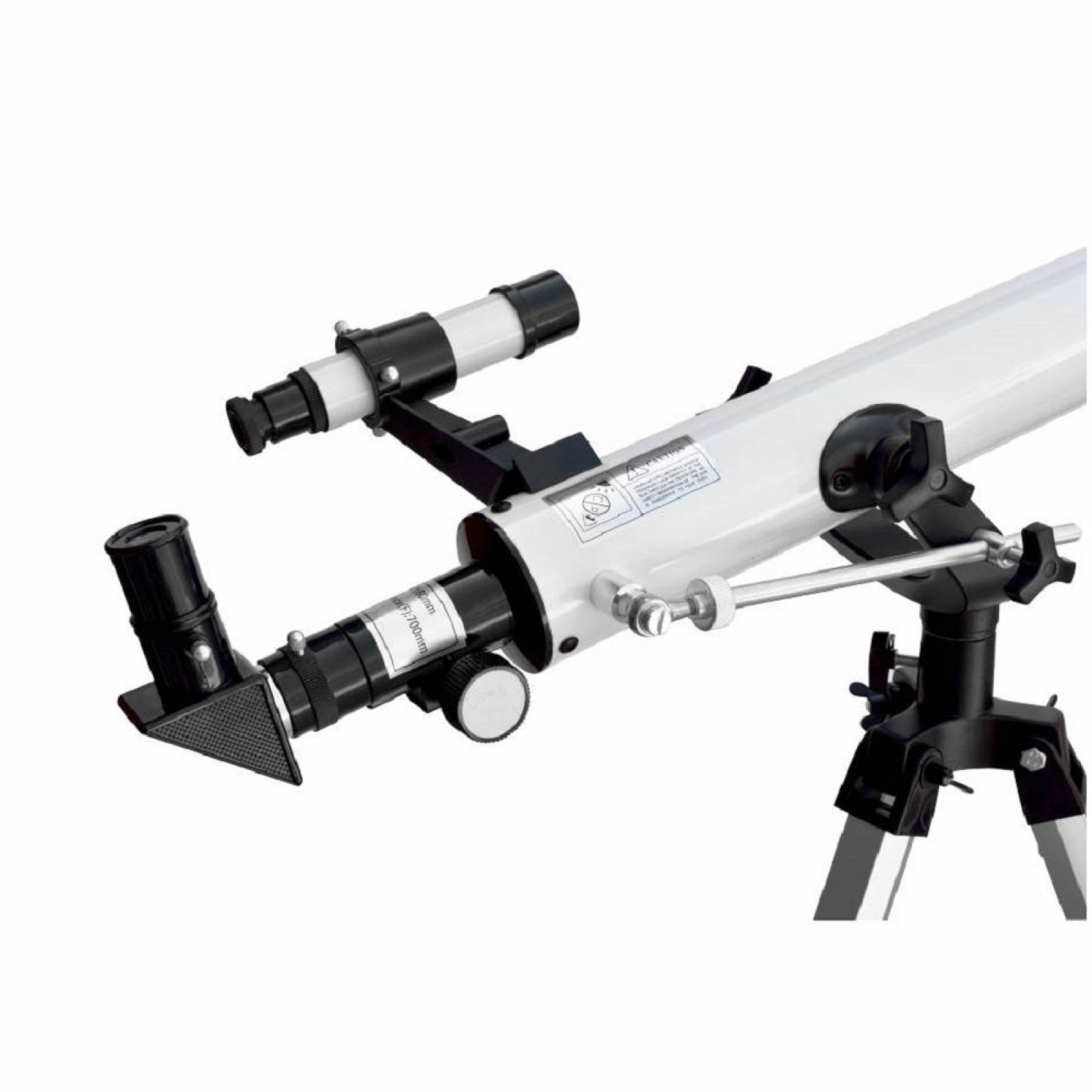 Telescopio Refractor Con Montura Altazimutal Blanco Wallis