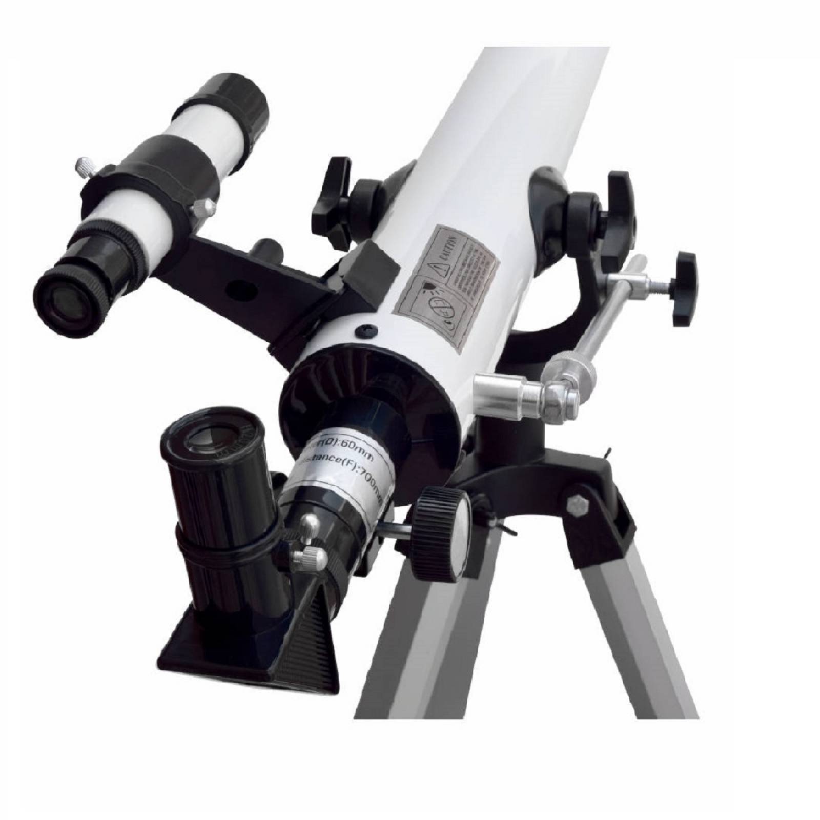 Telescopio Refractor Con Montura Altazimutal Blanco Wallis