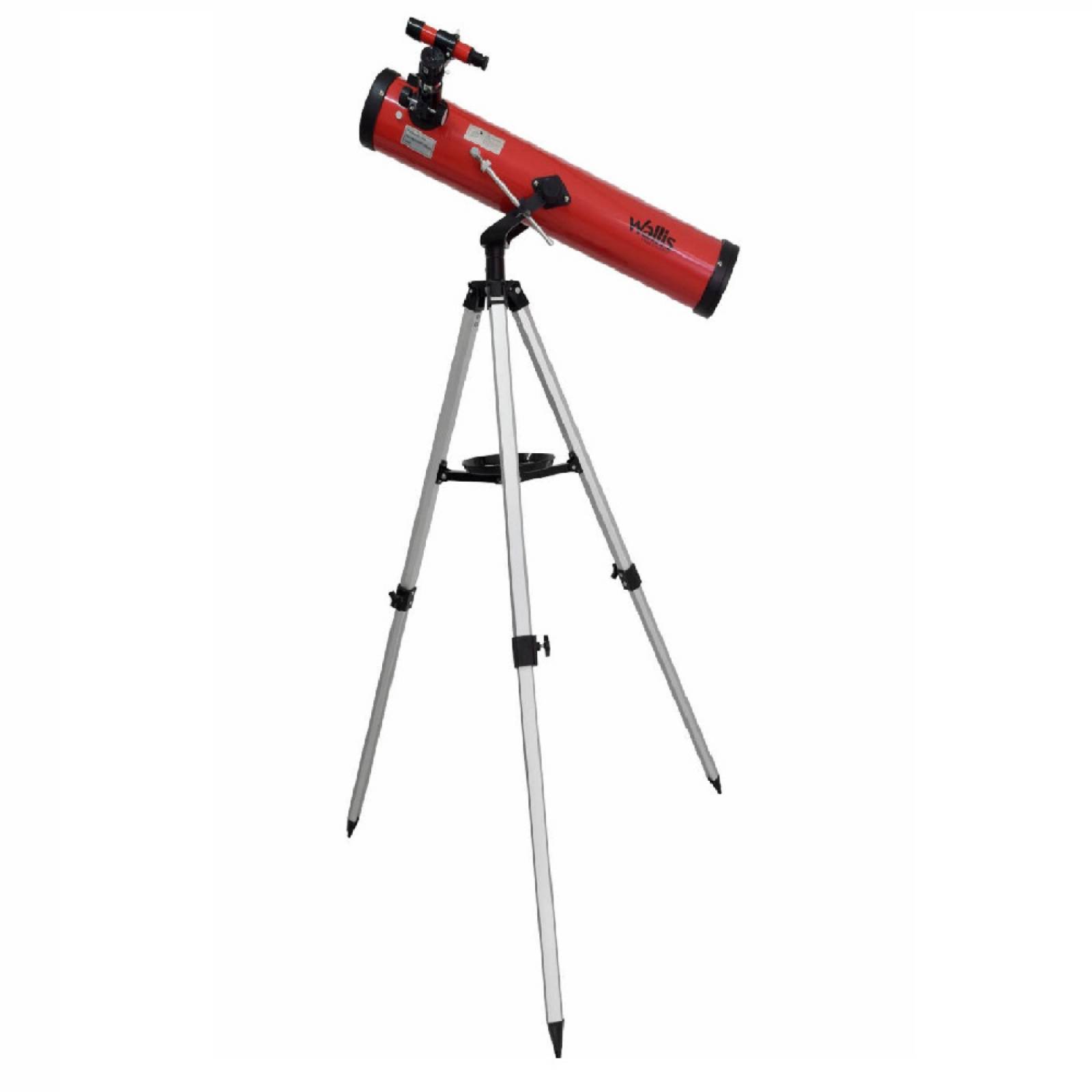 Telescopio Reflector Con Montura Altazimutal Rojo Wallis