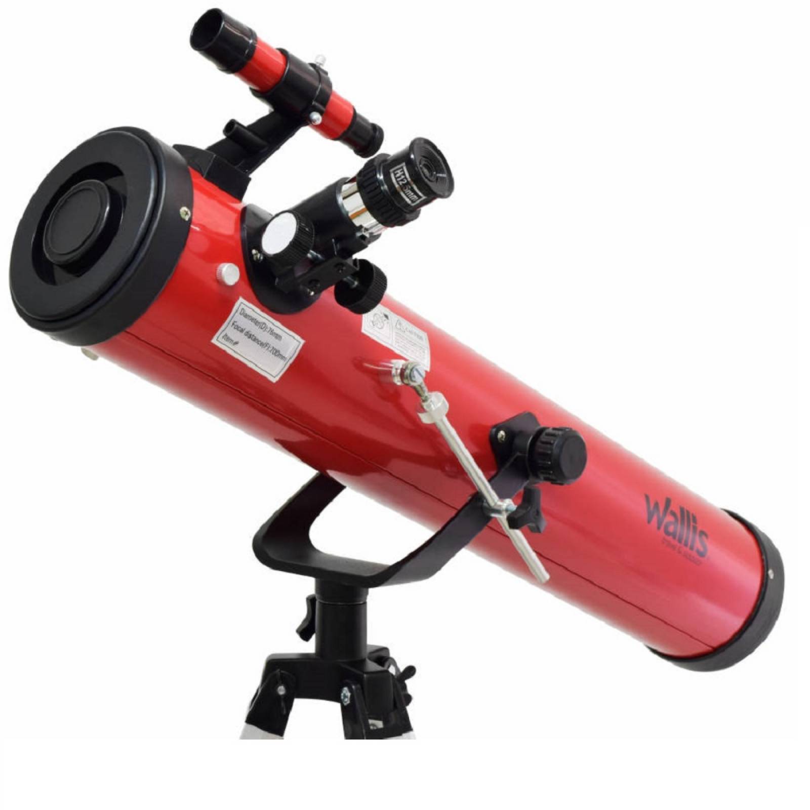 Telescopio Reflector Con Montura Altazimutal Rojo Wallis