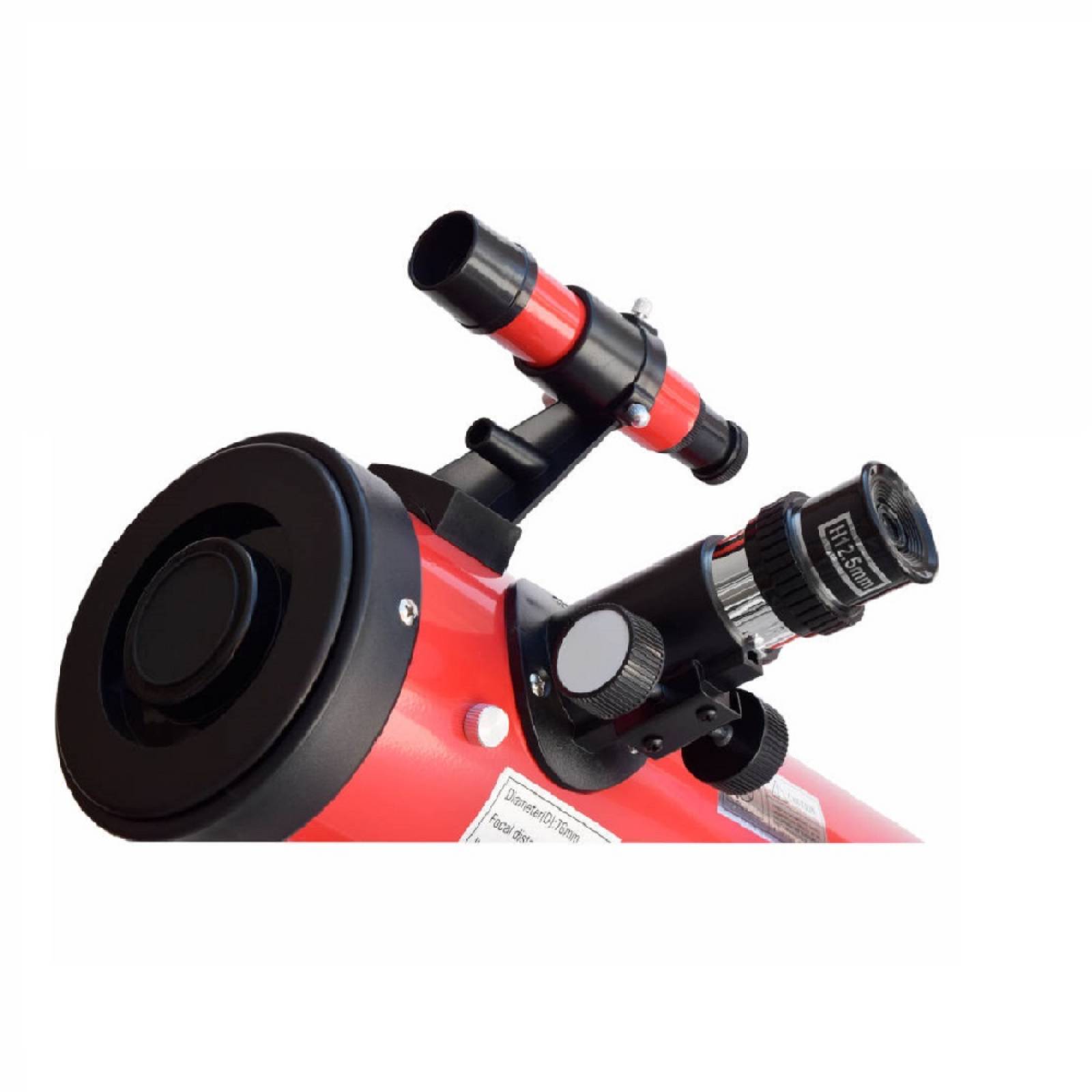 Telescopio Reflector Con Montura Altazimutal Rojo Wallis