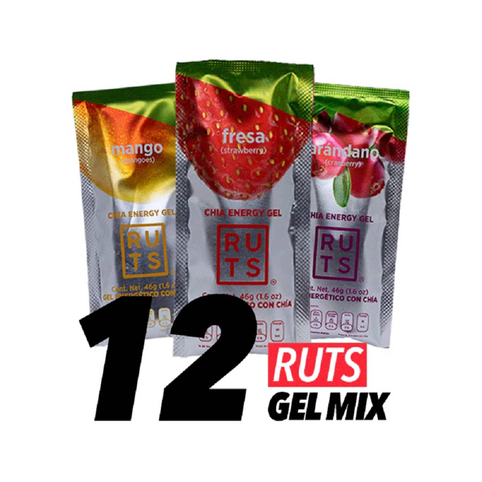 Ruts Gel Sabores Mix 12Pzas Mango/Fresa/Arandano Ruts