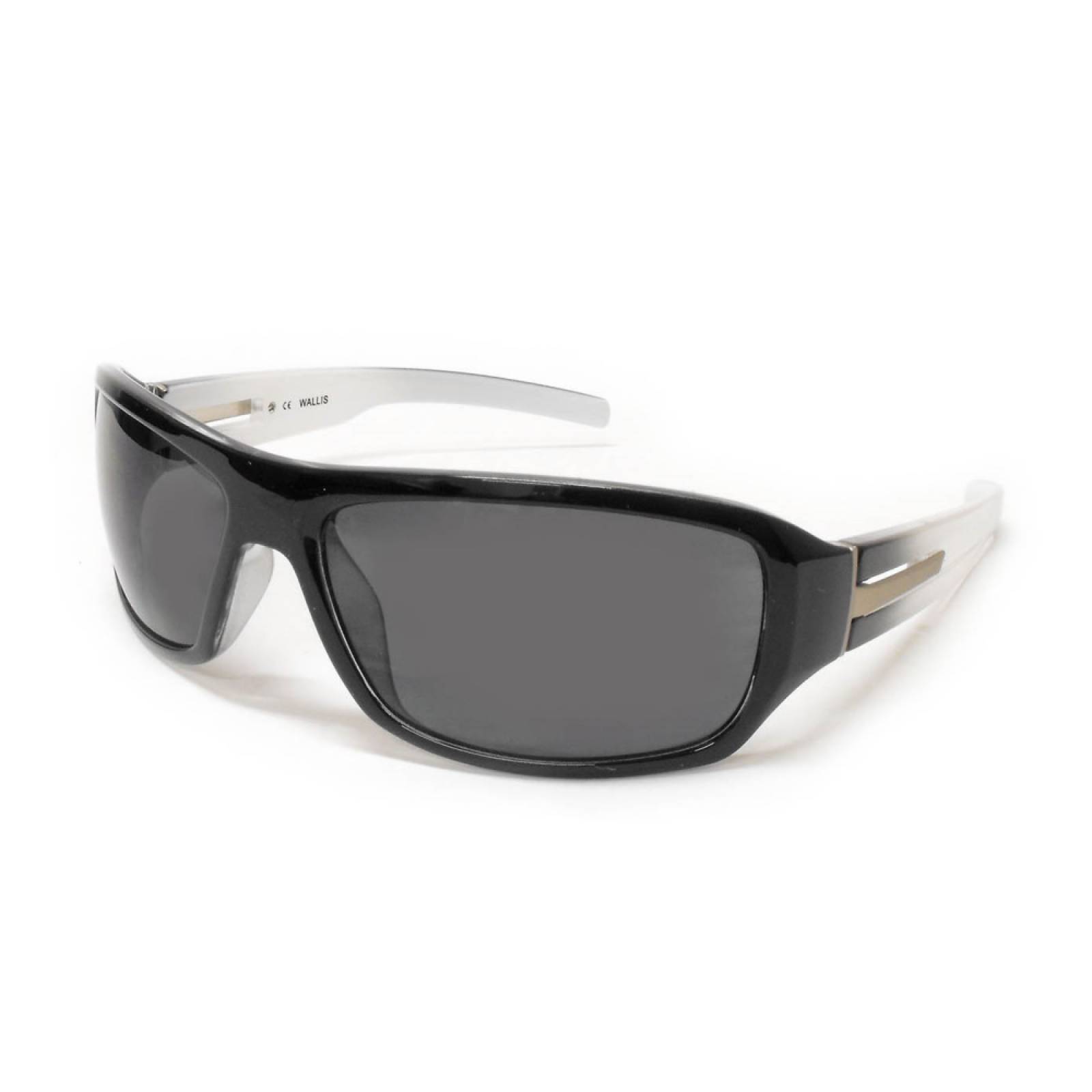 Lentes Deportivos Armazón Negro/Blanco Micas Humo Wallis.