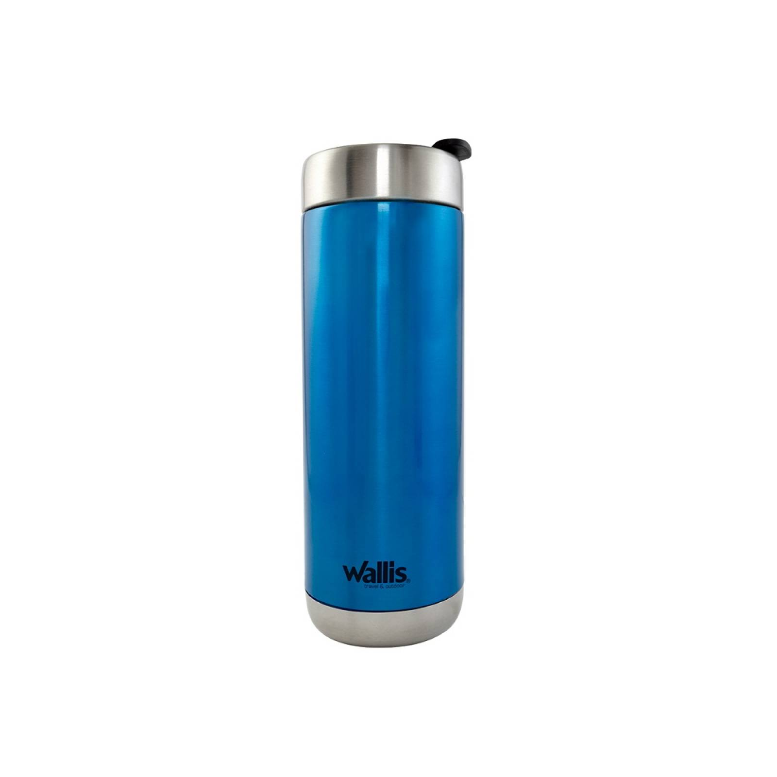 Termo Popote Y Protector Antiderrames 600ml Azul Wallis