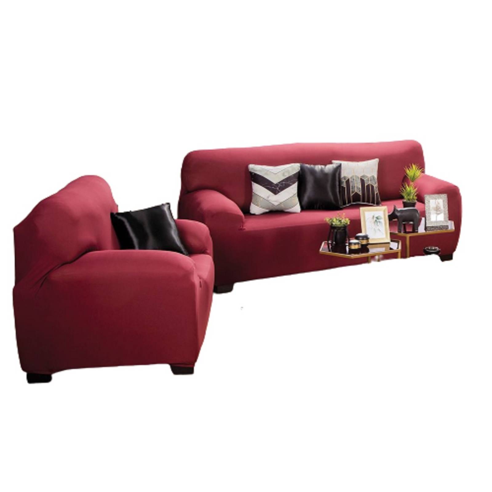 Funda Elastica P/Sala 2 Plazas Sorrento Vino Colchas Concord