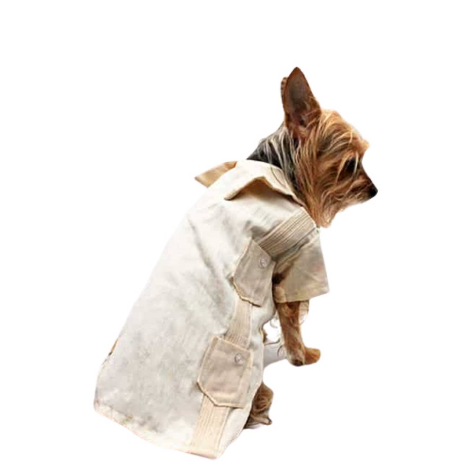 Guayabera P Perro Yucateca Manga Corta Beige Talla 1 Pet Pals