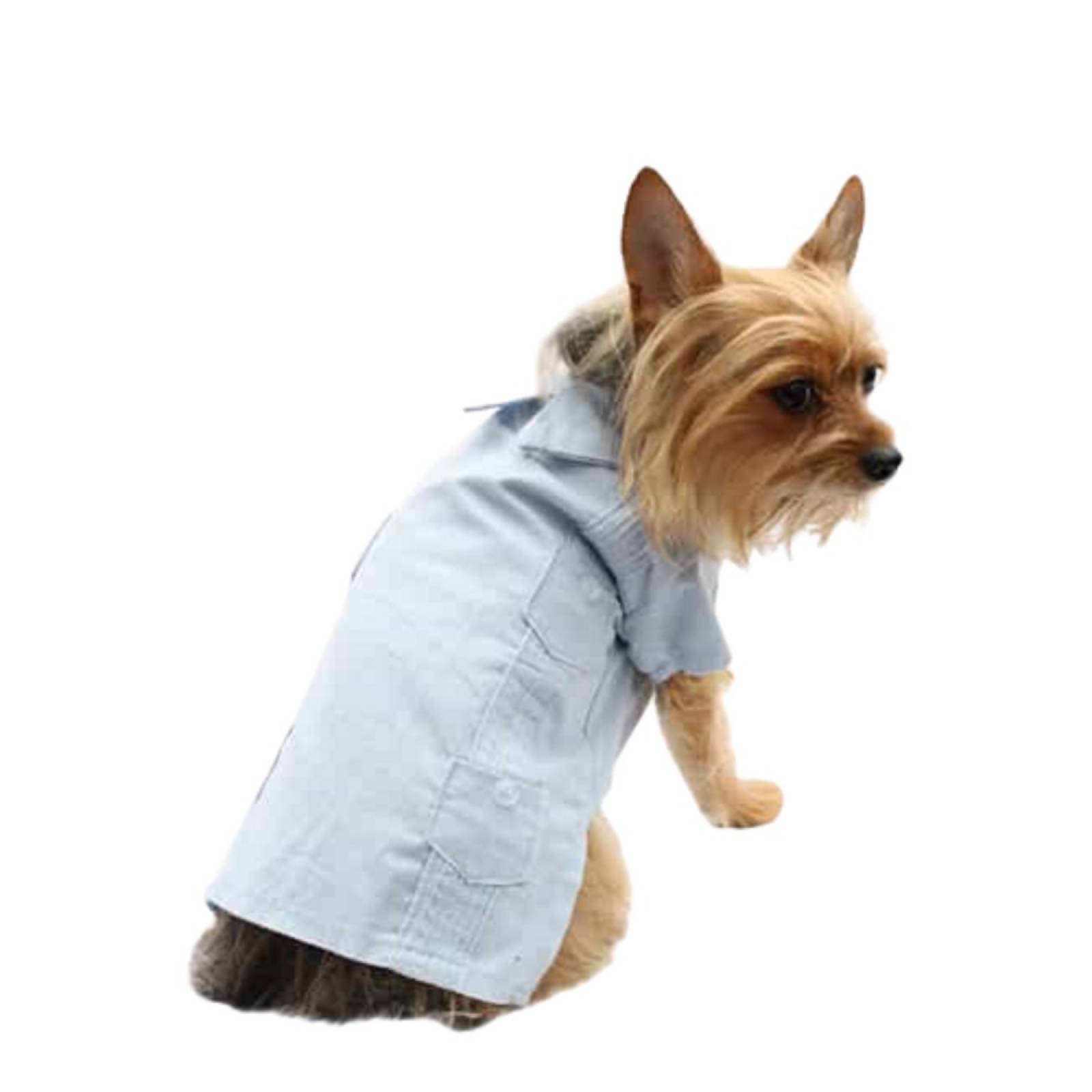 Guayabera P/Perro Azul Claro Manga Corta Yucateca Talla 00 Pet Pals.