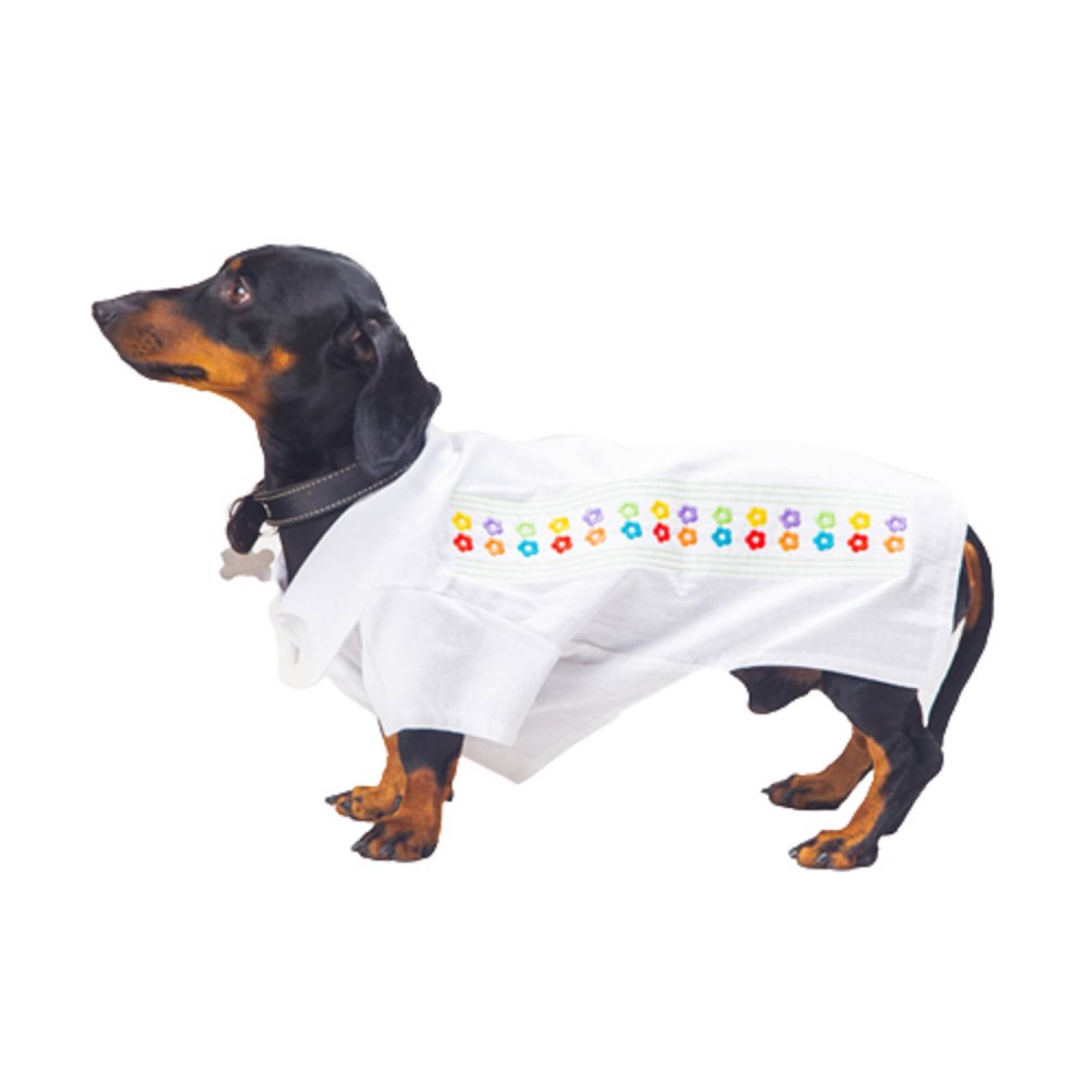 Guayabera Ejecutiva P/Perro Bordada Blanco Talla 00 Pet Pals.