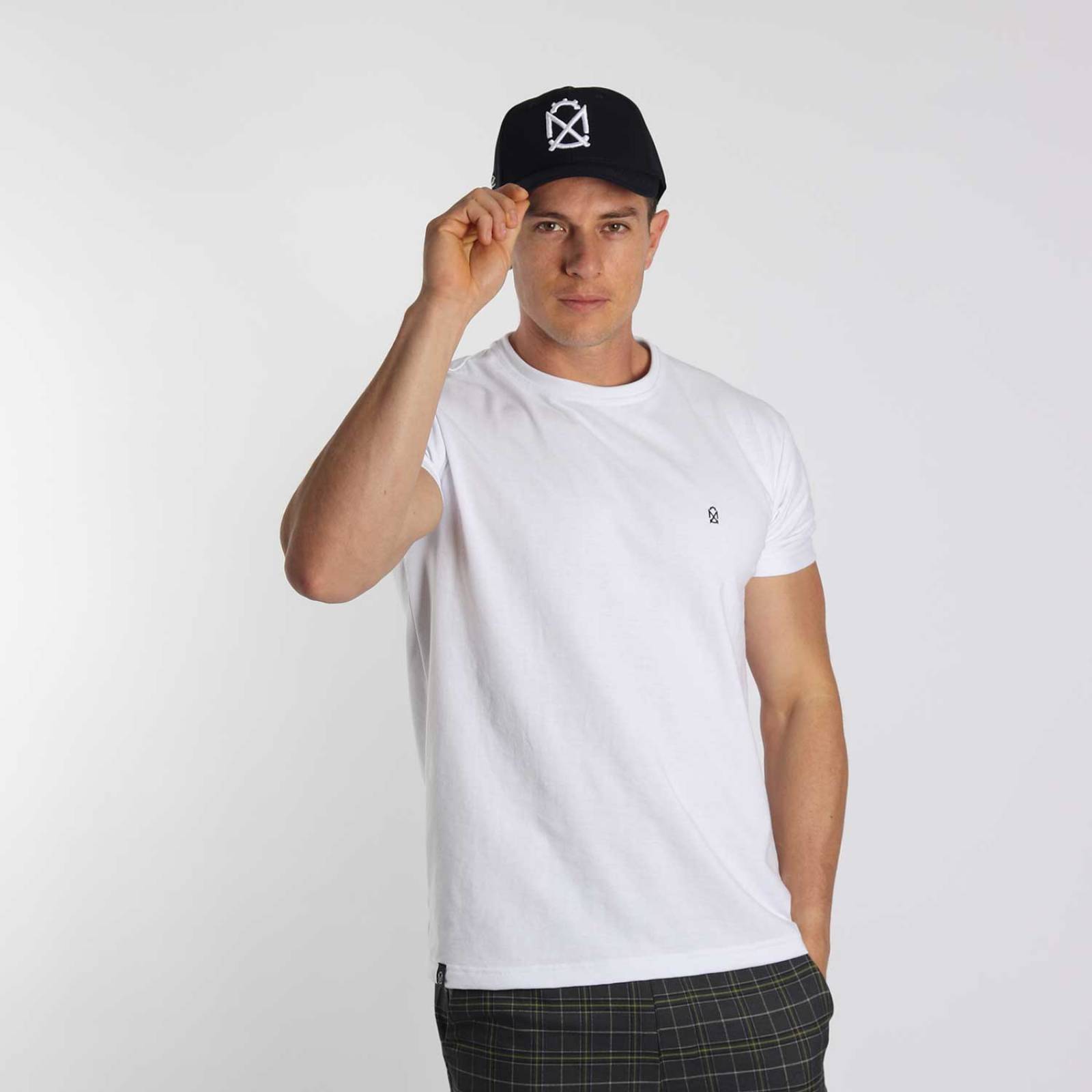 Playera Talla XL Blanca Básica Comoda Caballero Corte Regular Muletta