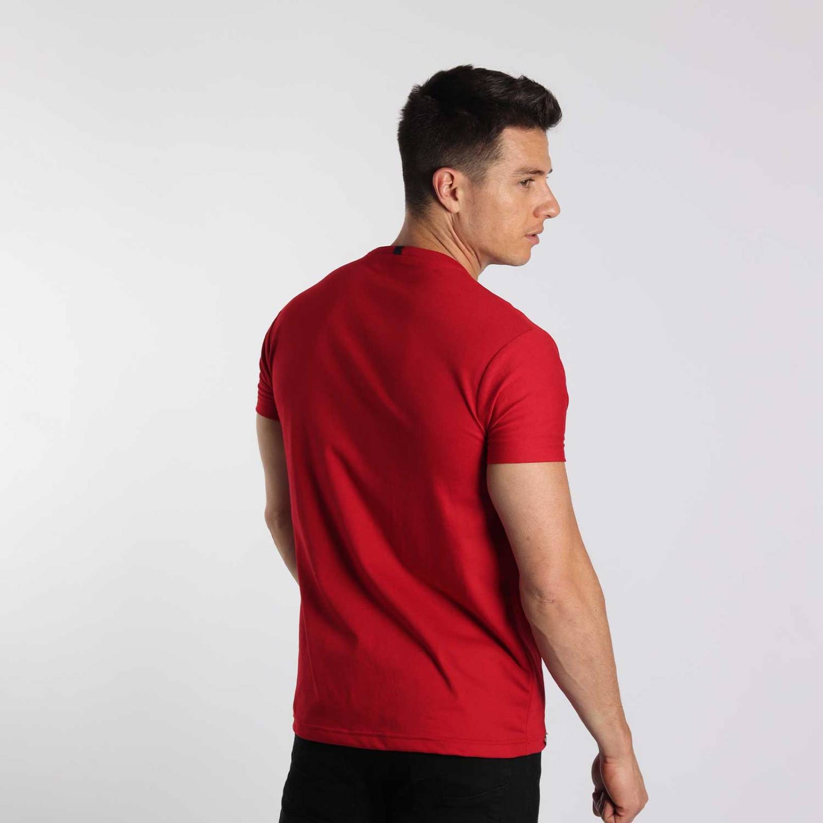 Playera Talla L Roja Básica Comoda Corte Regular Caballero Muletta