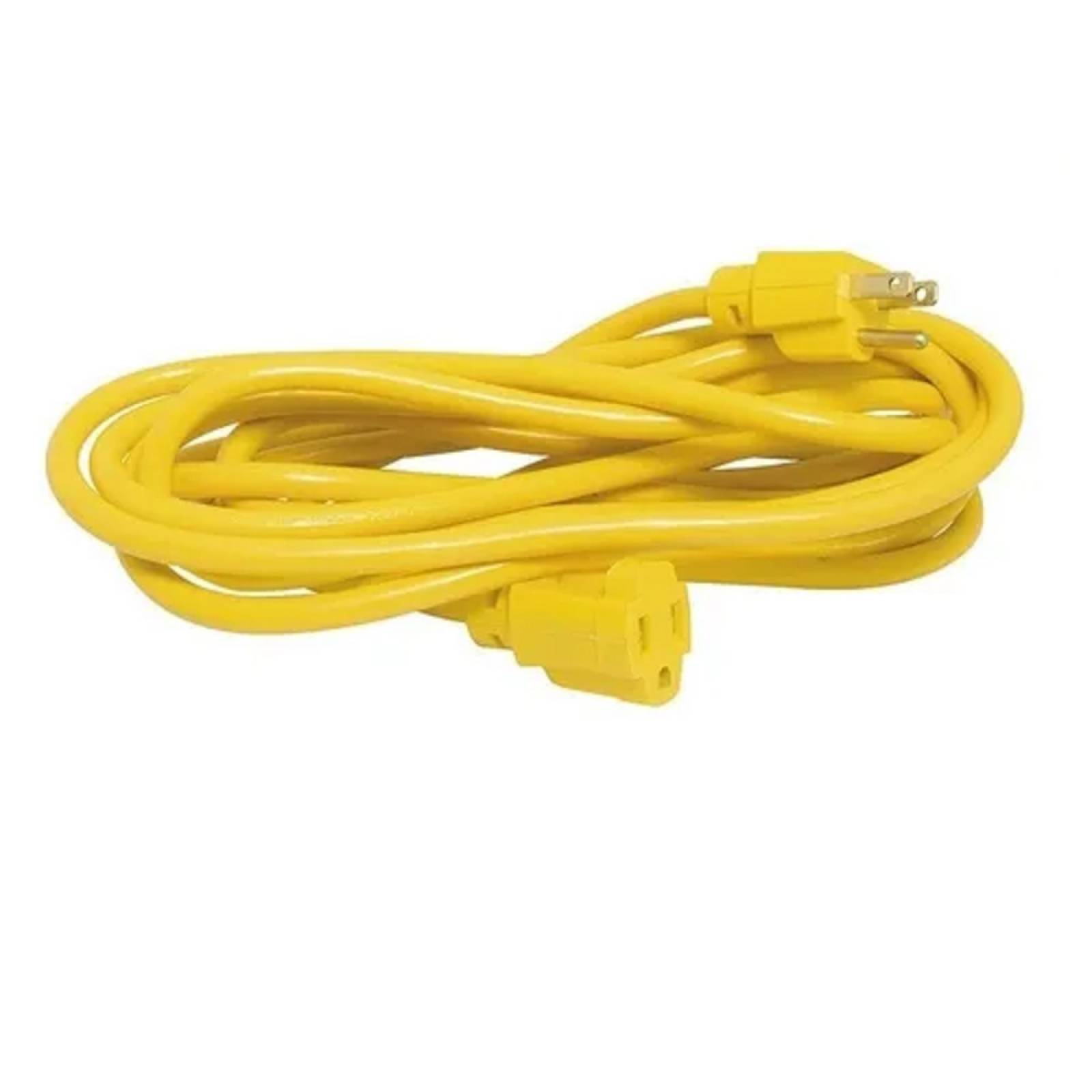 Extensión Eléctrica Trenzada IUSA, Color Negro con Blanco, 16 AWG