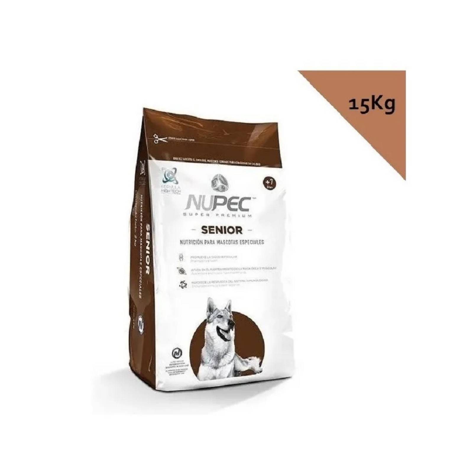 Alimento Perro Croqueta Senior 15kg Nupec.