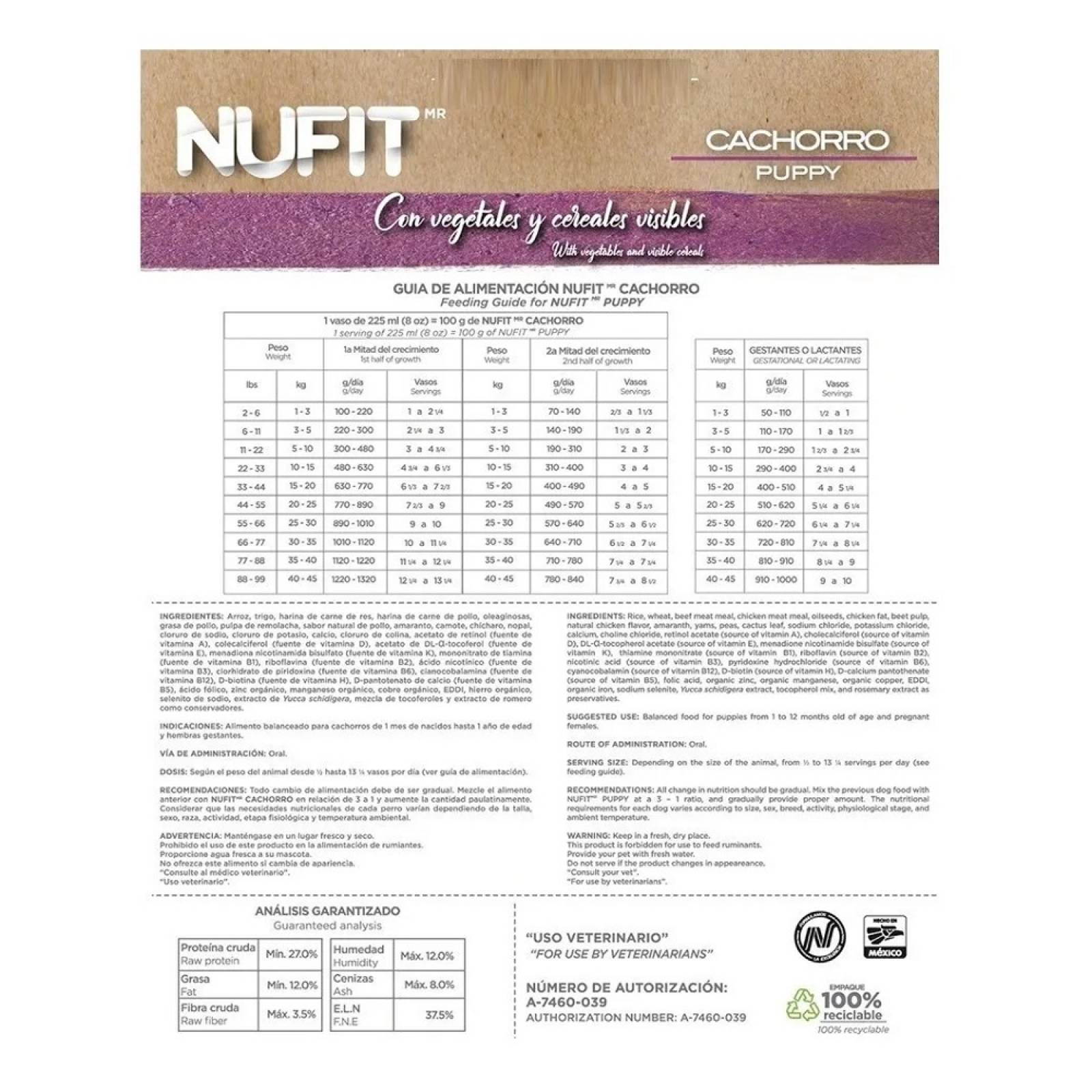 Alimento Croqueta Perro Cachorro Premium 2 Kg Nufit By Nupec