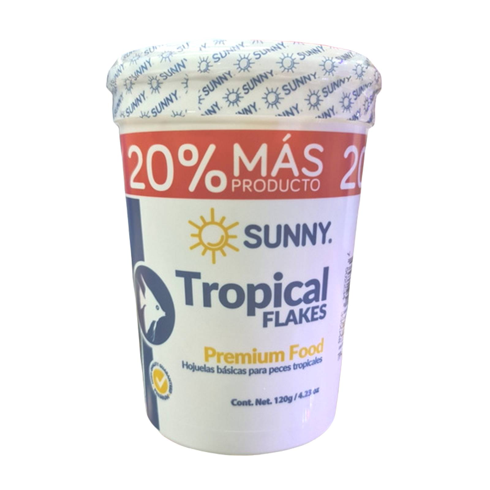 Alimento Importado Hojuelas Basicas Tropicales 100G Sunny