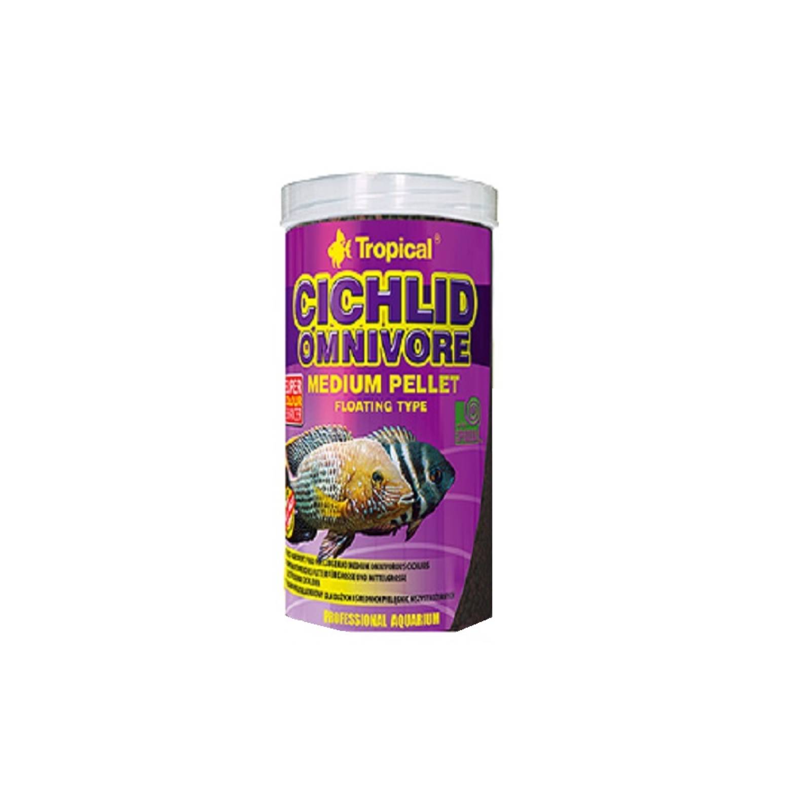Alimento P/Cichlid Omnivore Medium Pellet 360G Tropical
