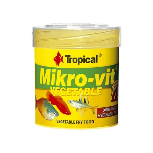 Alimento Mikrovit Vegetable P/Alevines 32 G Tropical