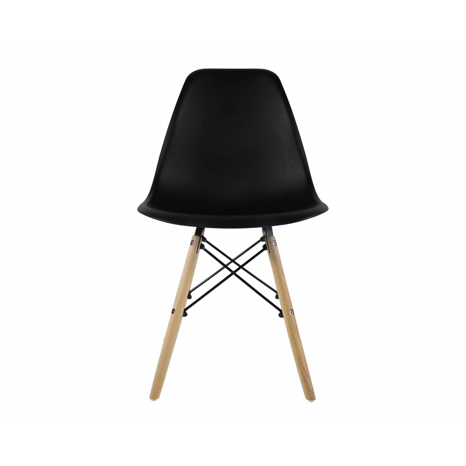 Set 4 Sillas Modernas Polipropileno Eames Negro Stolmx