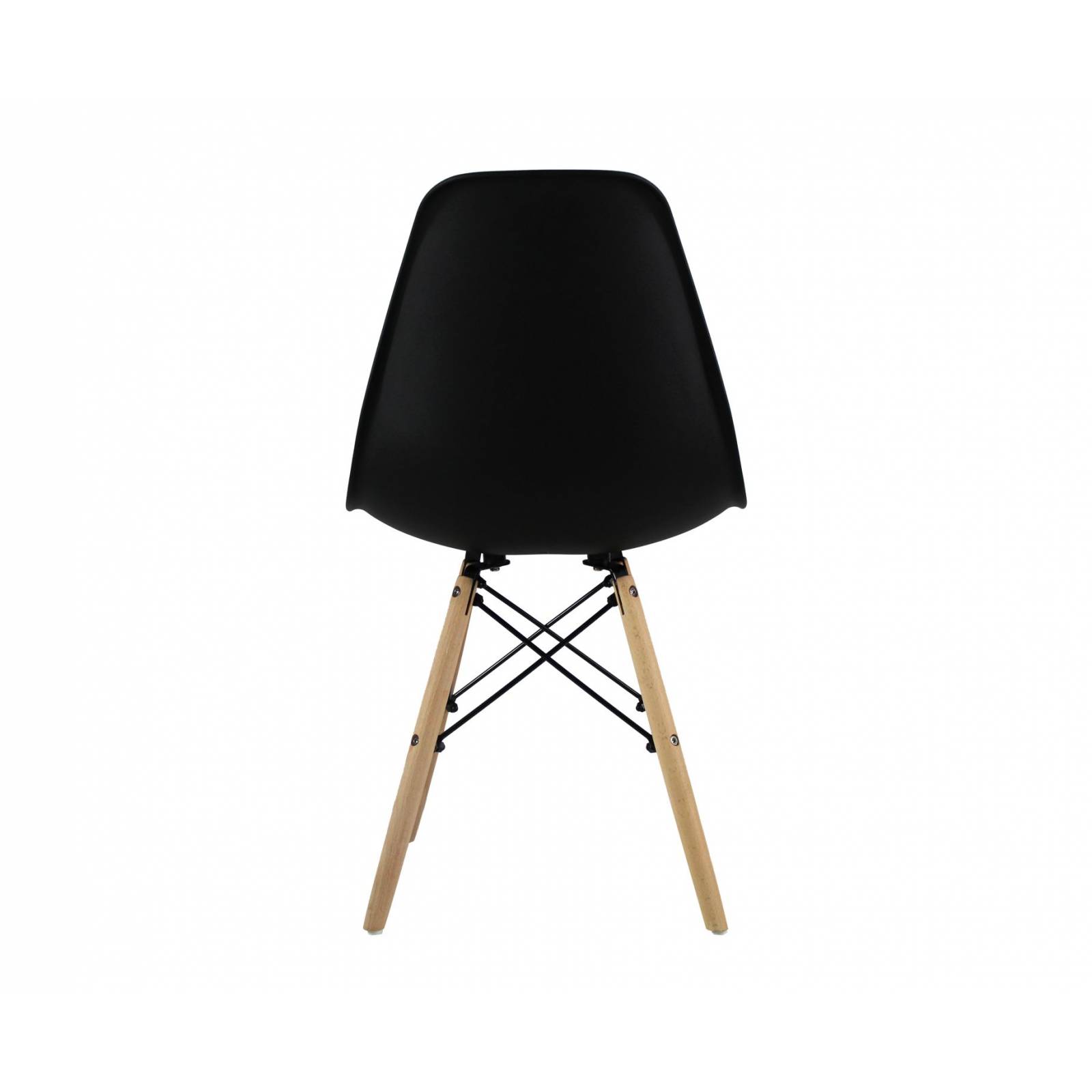Set 4 Sillas Modernas Polipropileno Eames Negro Stolmx